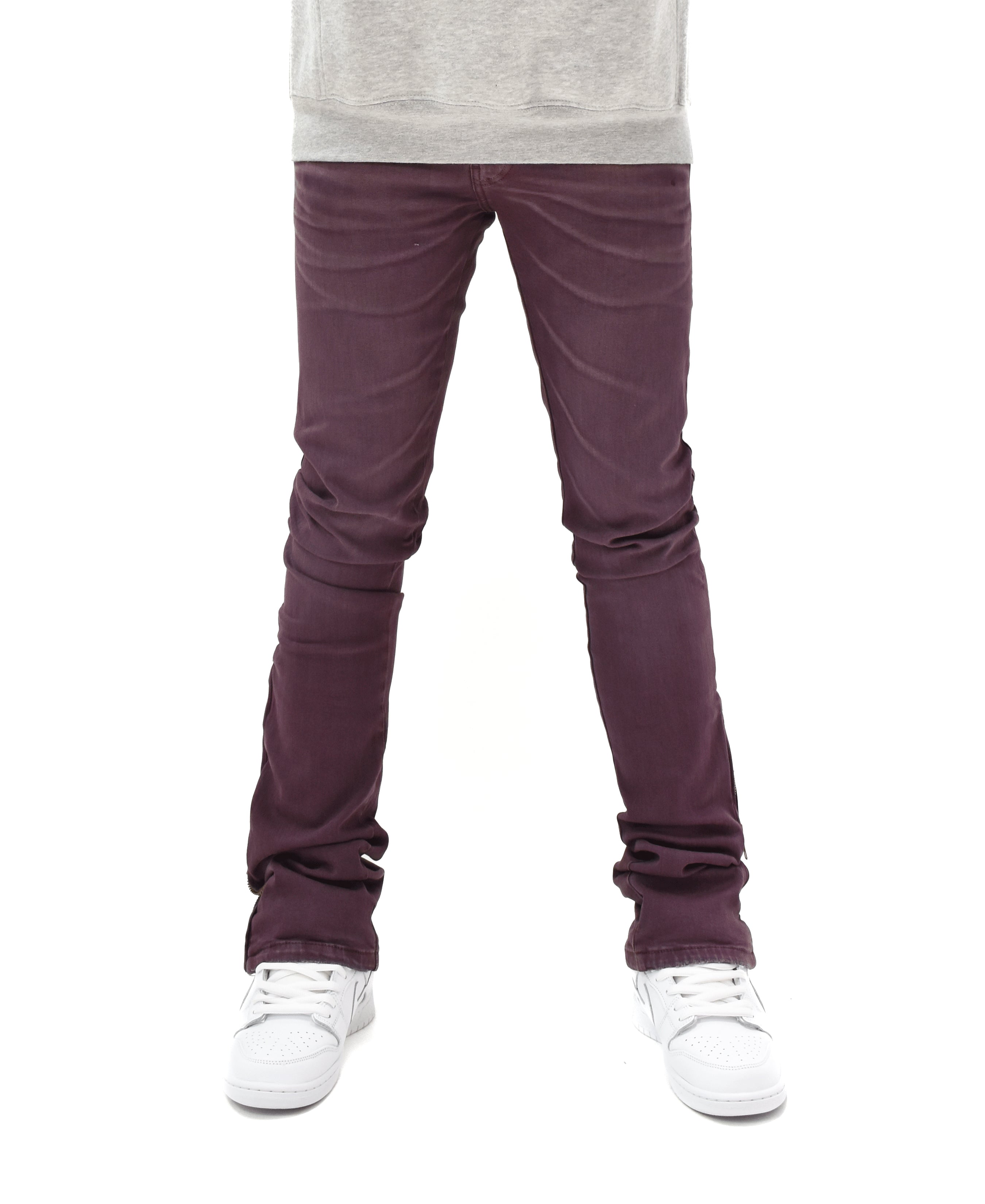 T2064 Zip Flared Denim