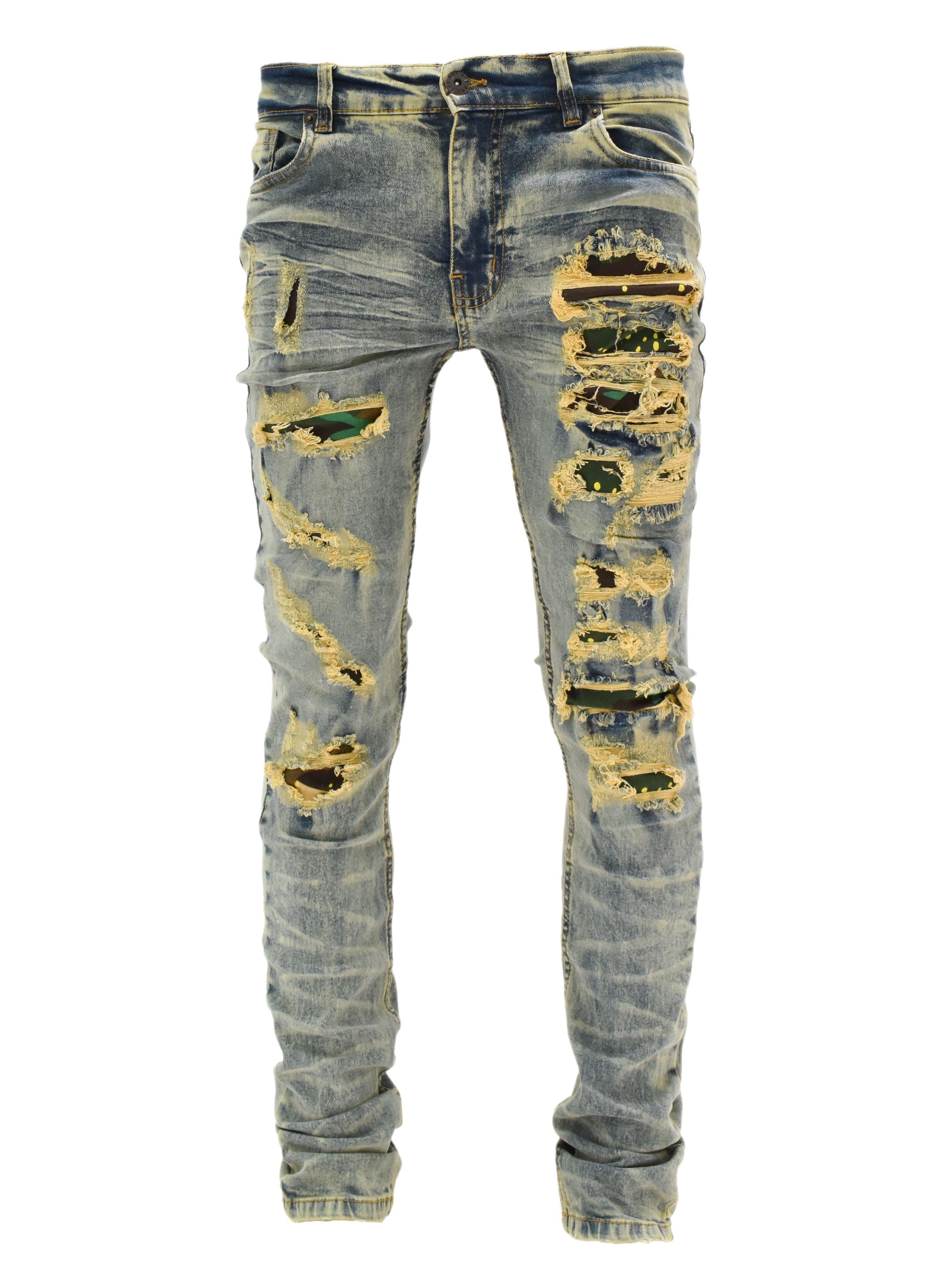 C33709 Timber Camo Ripped Demim