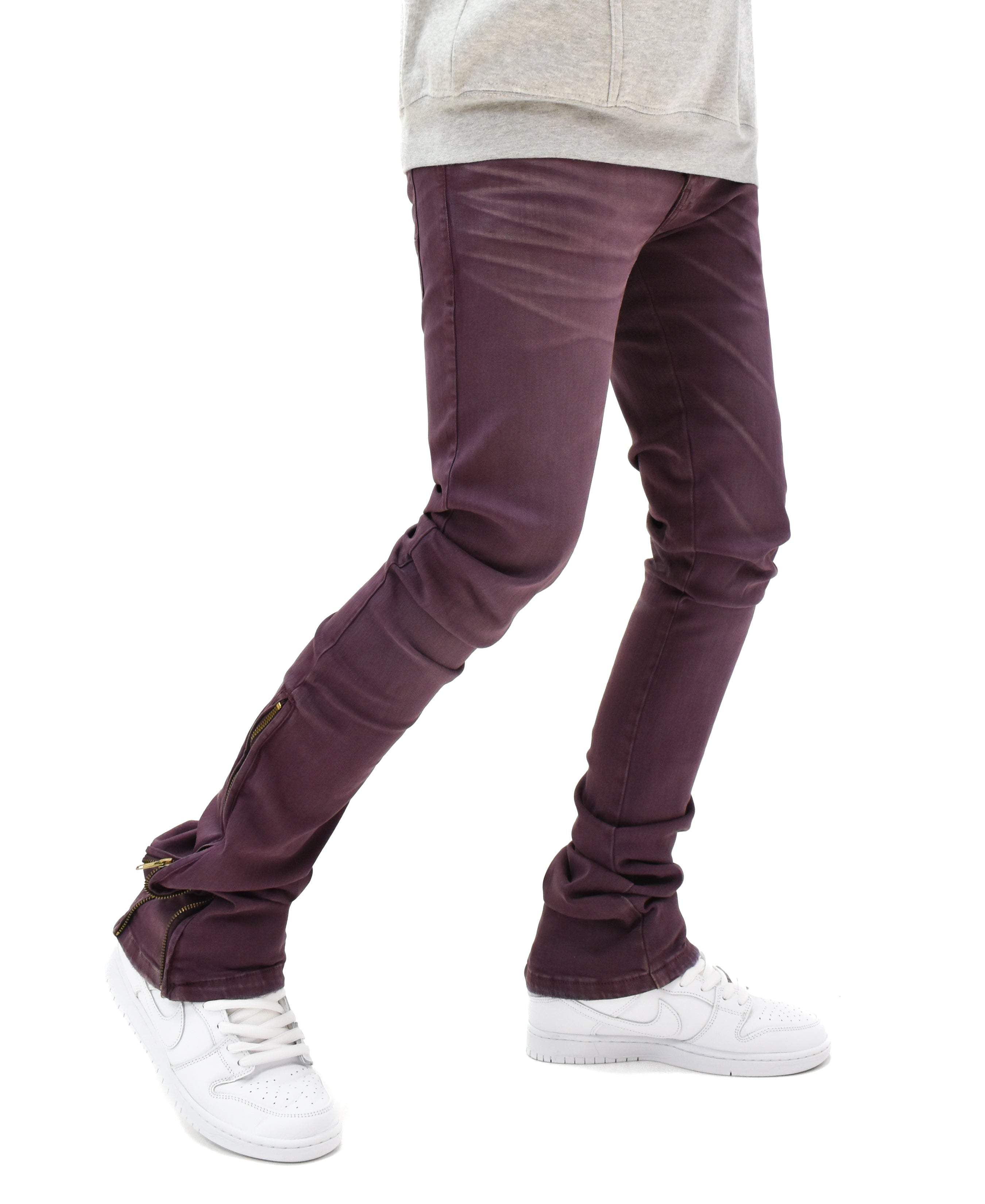 T2064 Zip Flared Denim