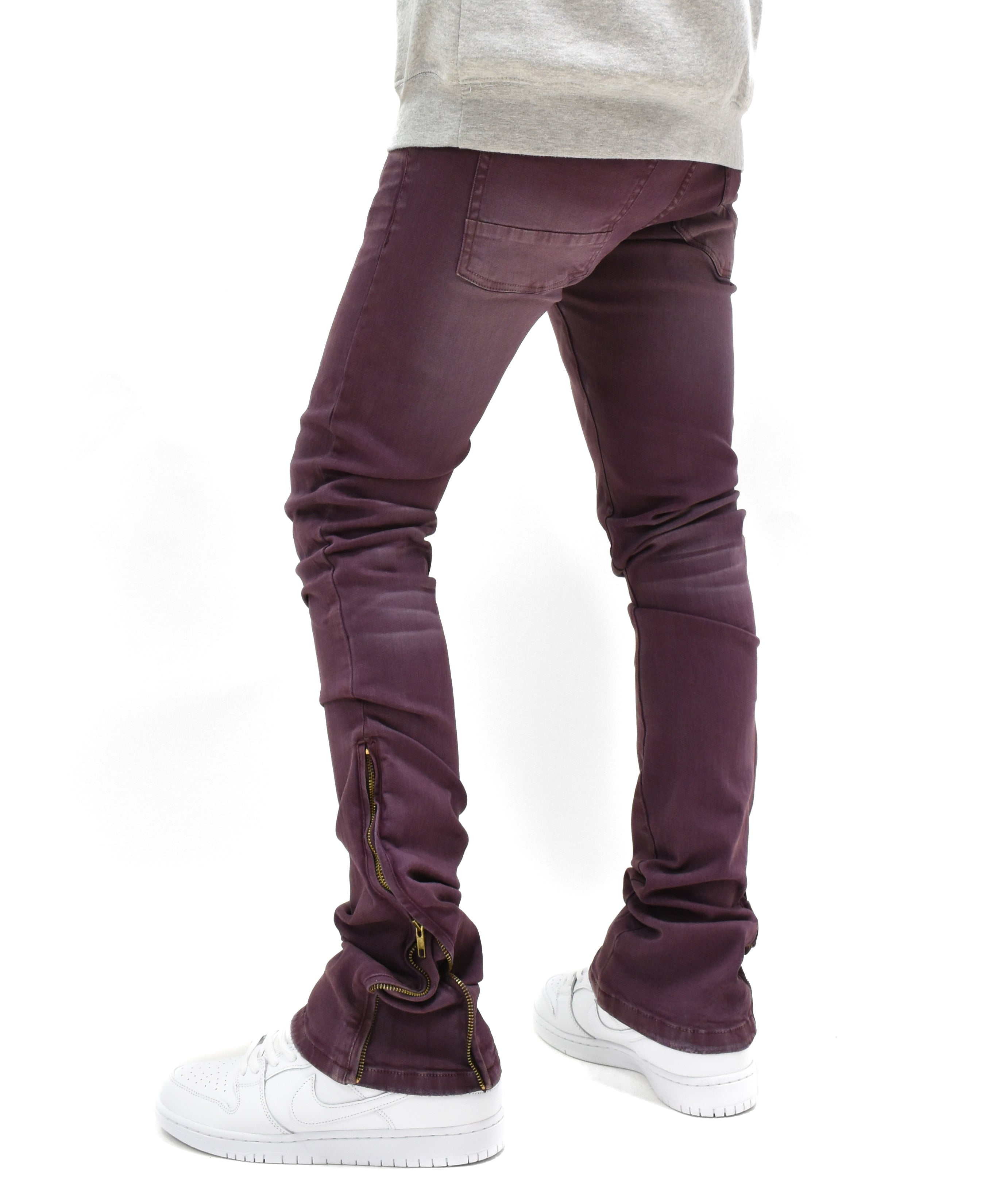 T2064 Zip Flared Denim