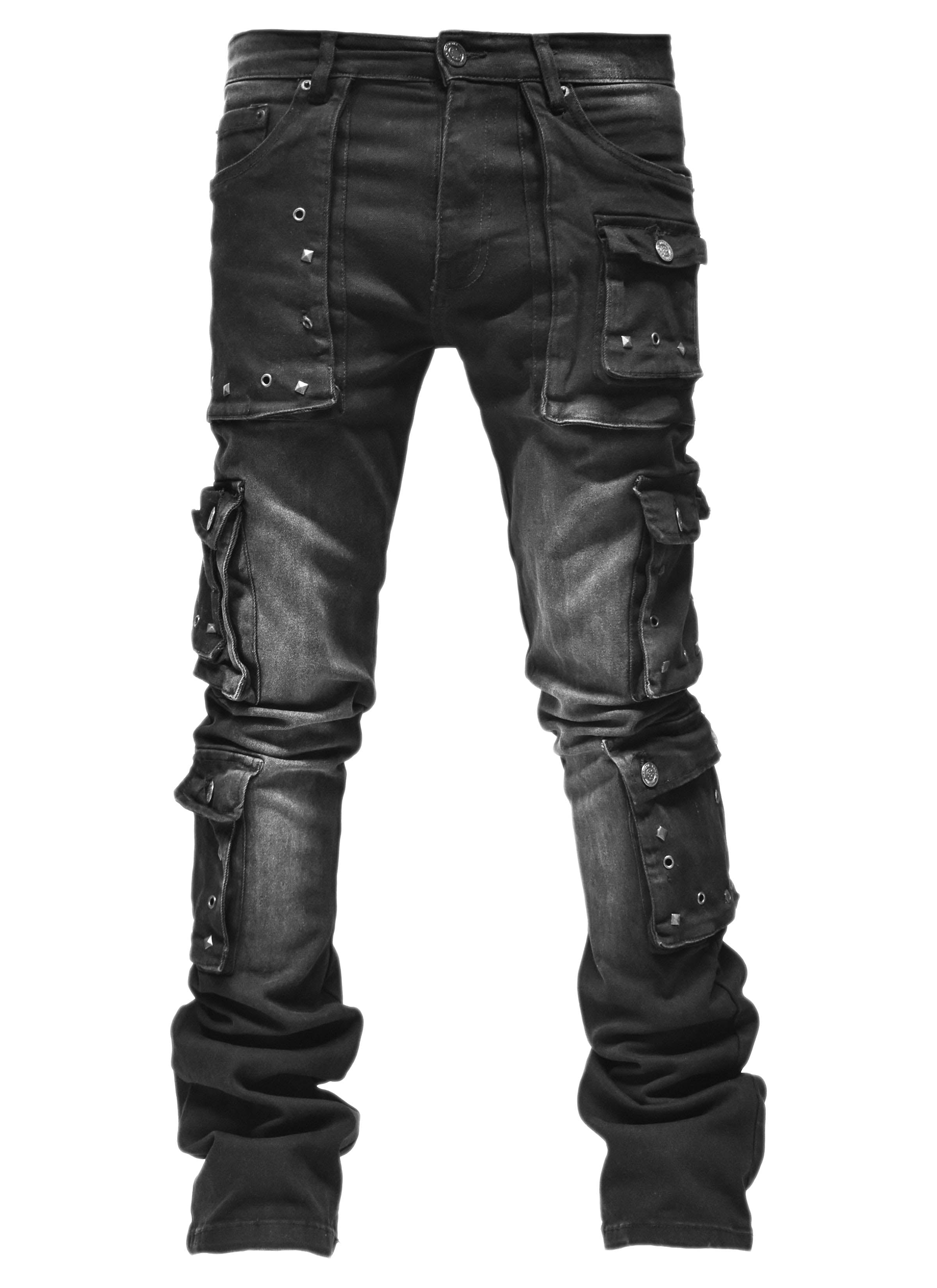 T4114 Stud Pocket Denim