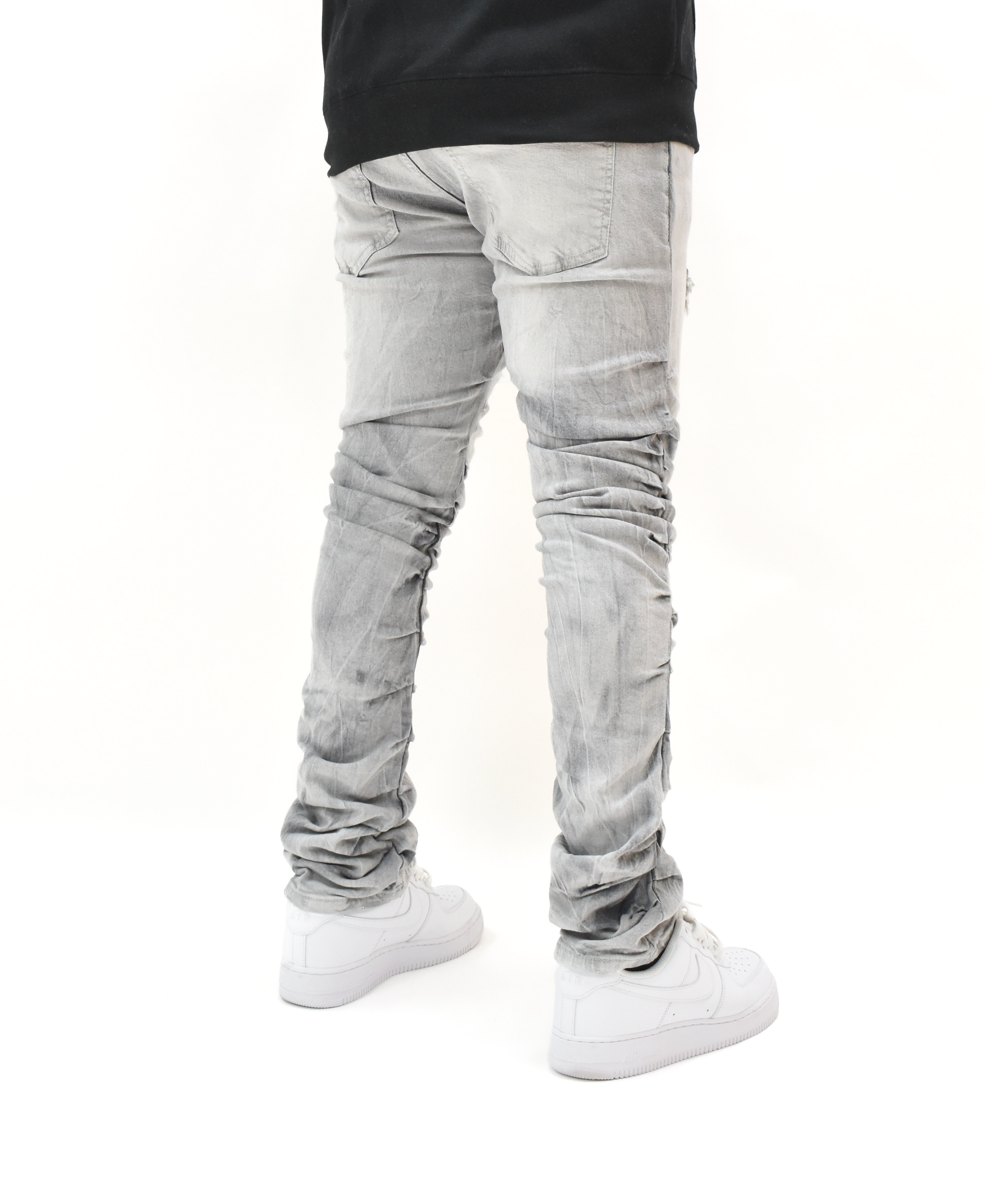 FW33873 Ruched Rip Denim