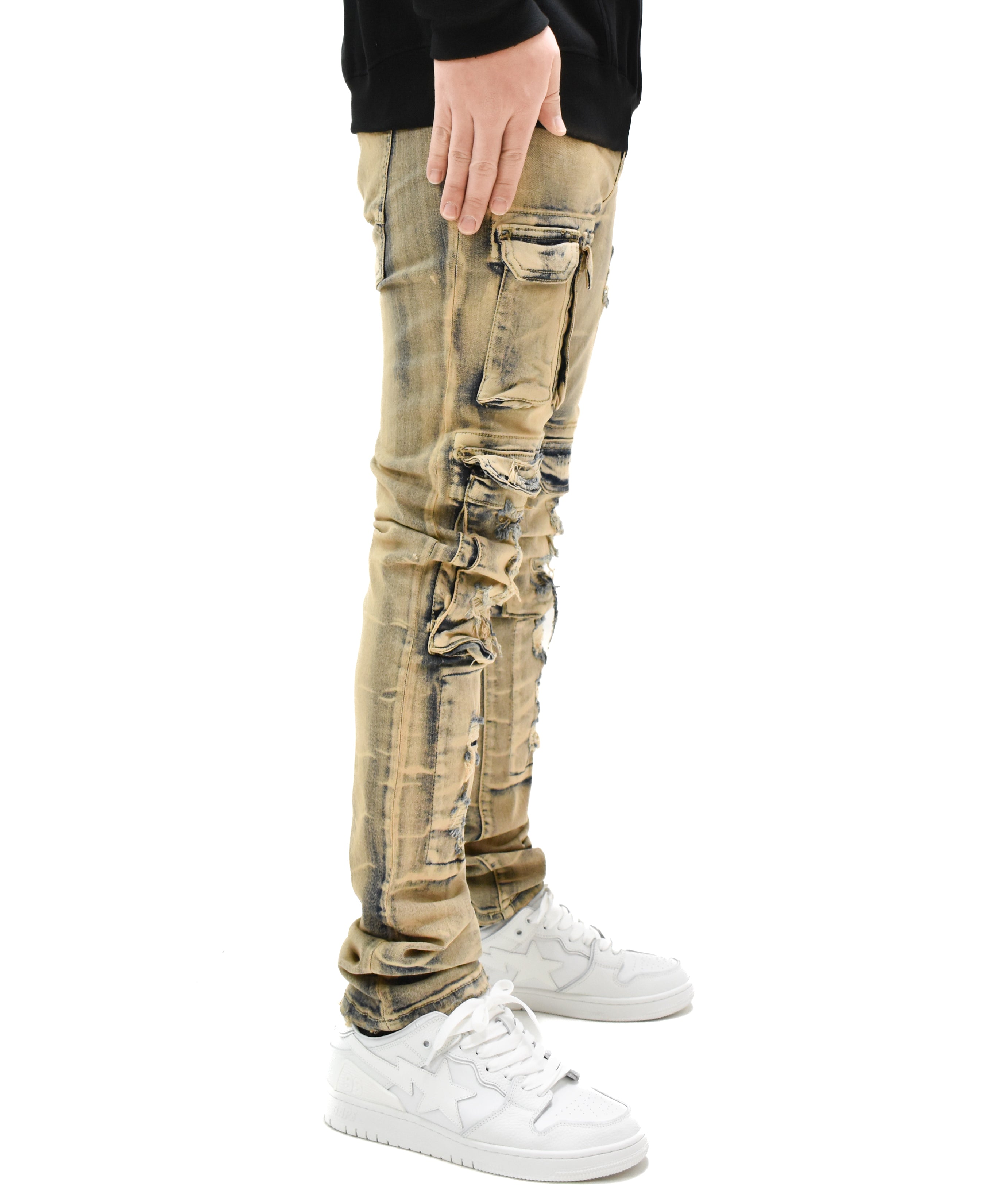 S4415 Ripped Pocket Denim