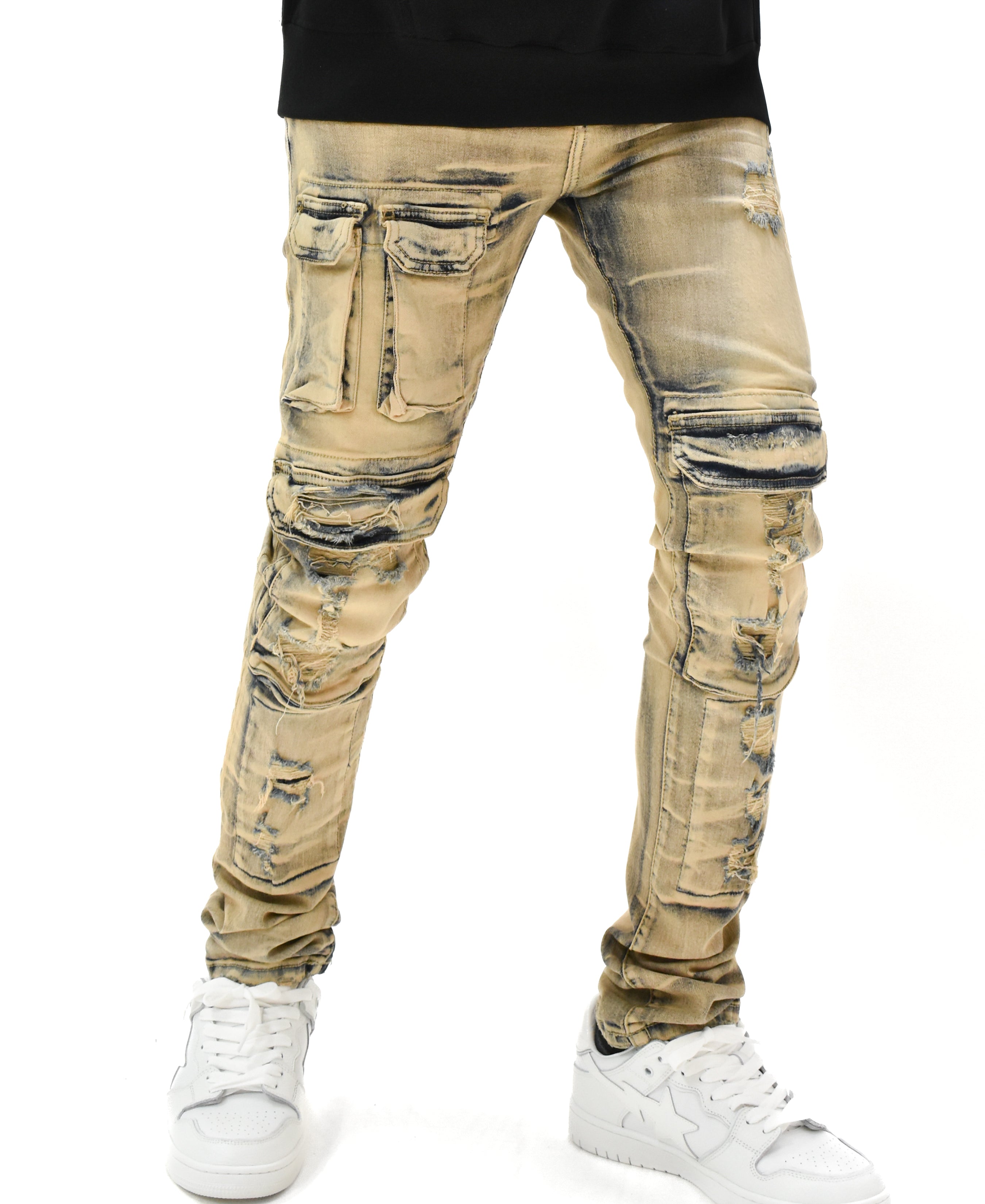 S4415 Ripped Pocket Denim