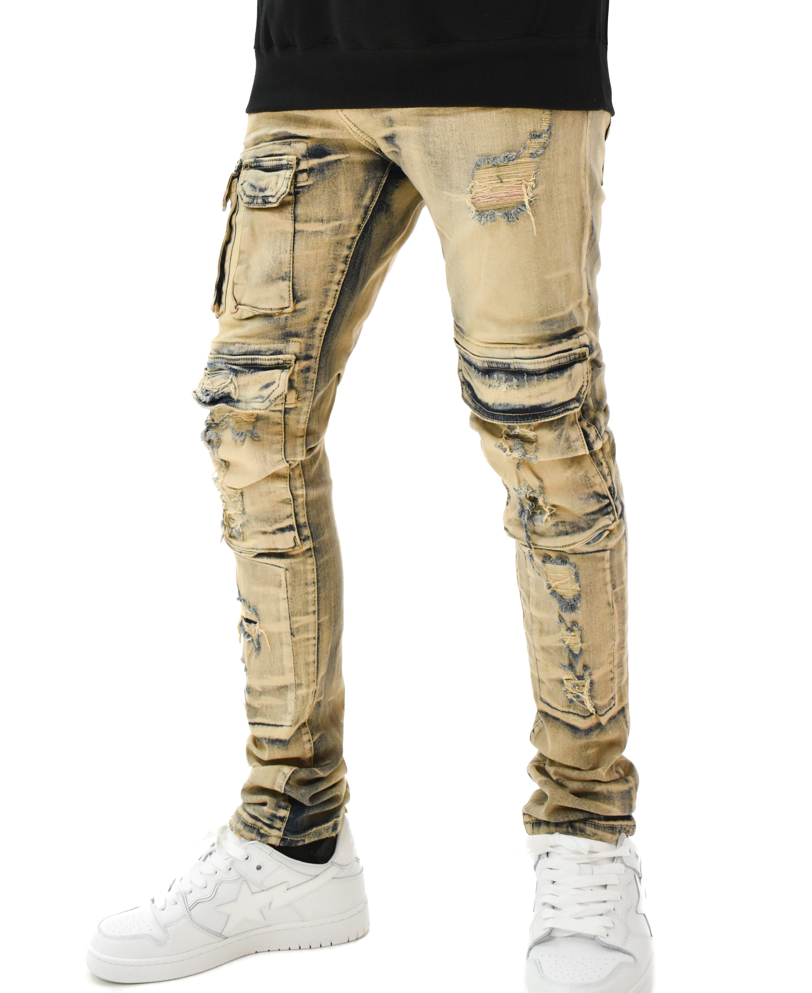 S4415 Ripped Pocket Denim