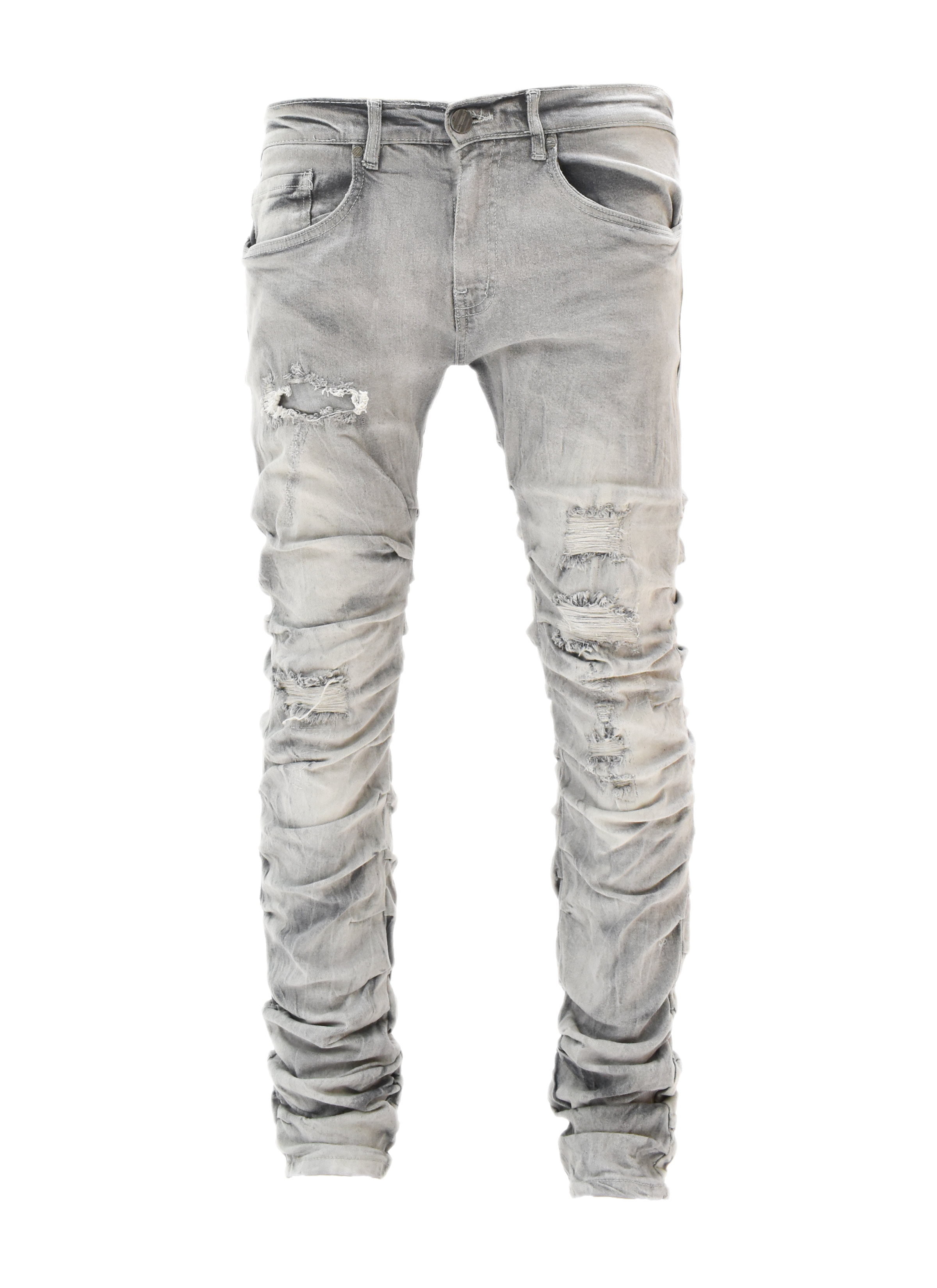 FW33873 Ruched Rip Denim