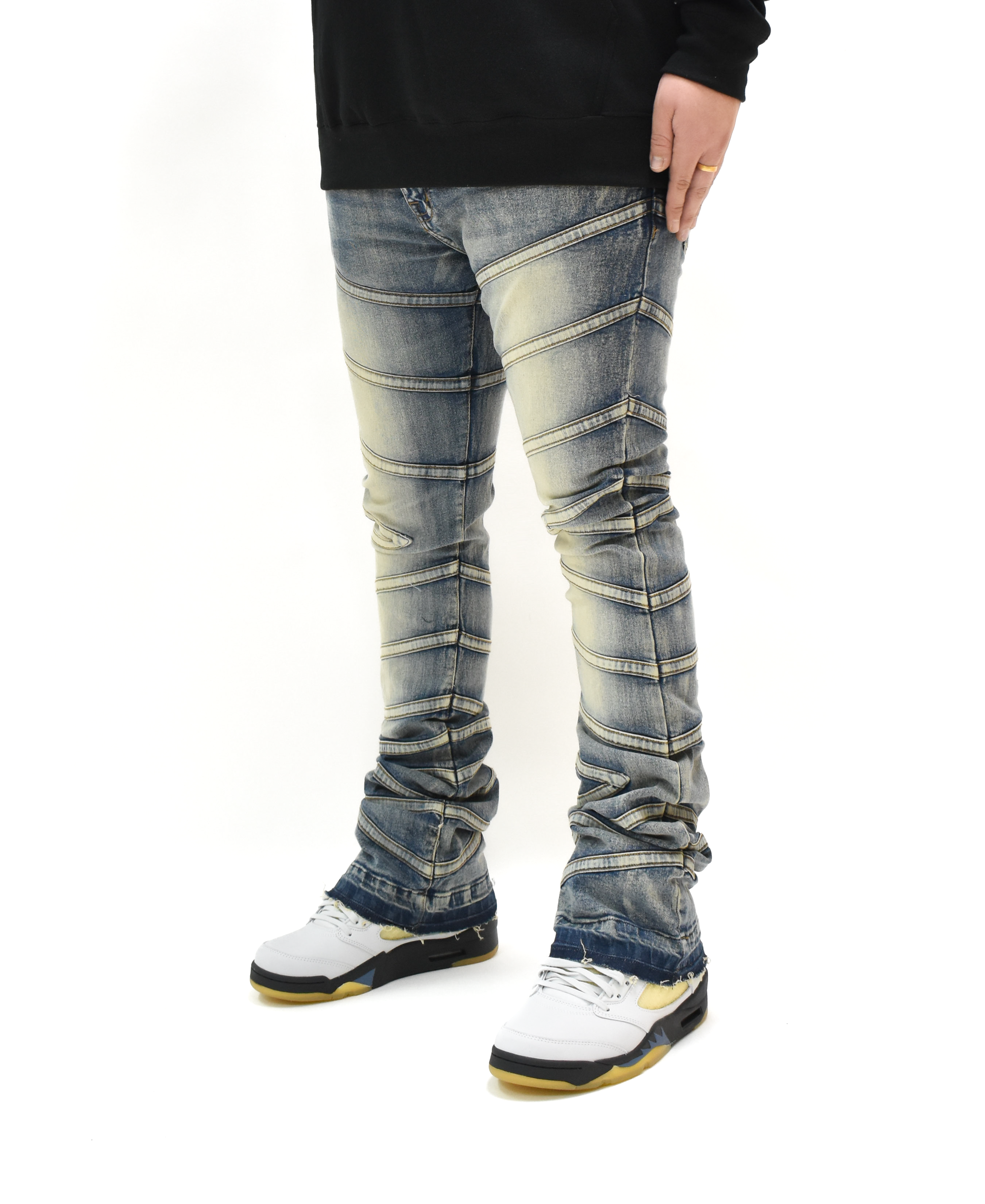 FW33894 Striped Stacked Denim