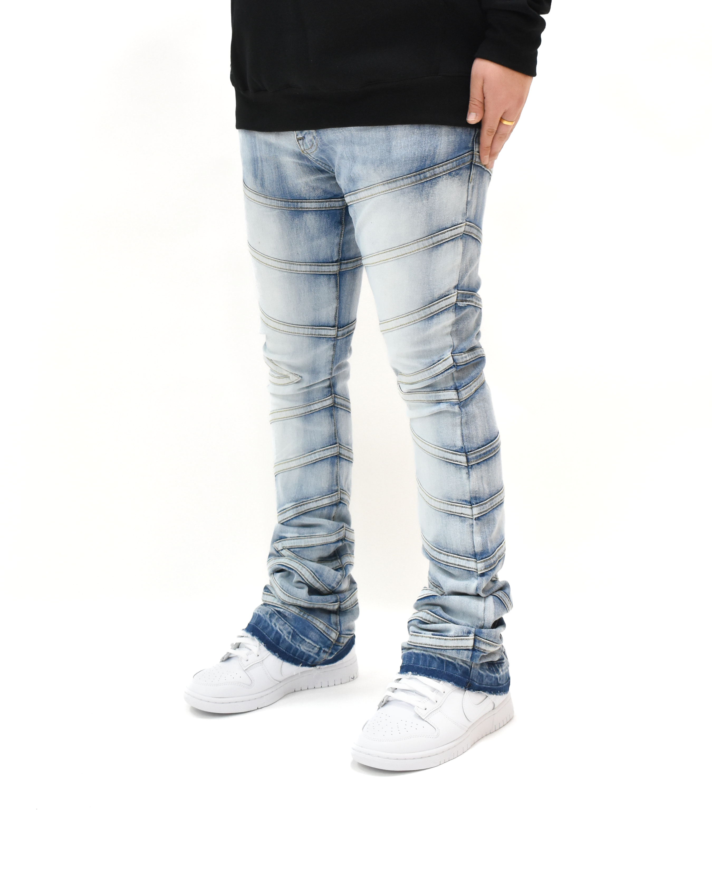 FW33894 Striped Stacked Denim