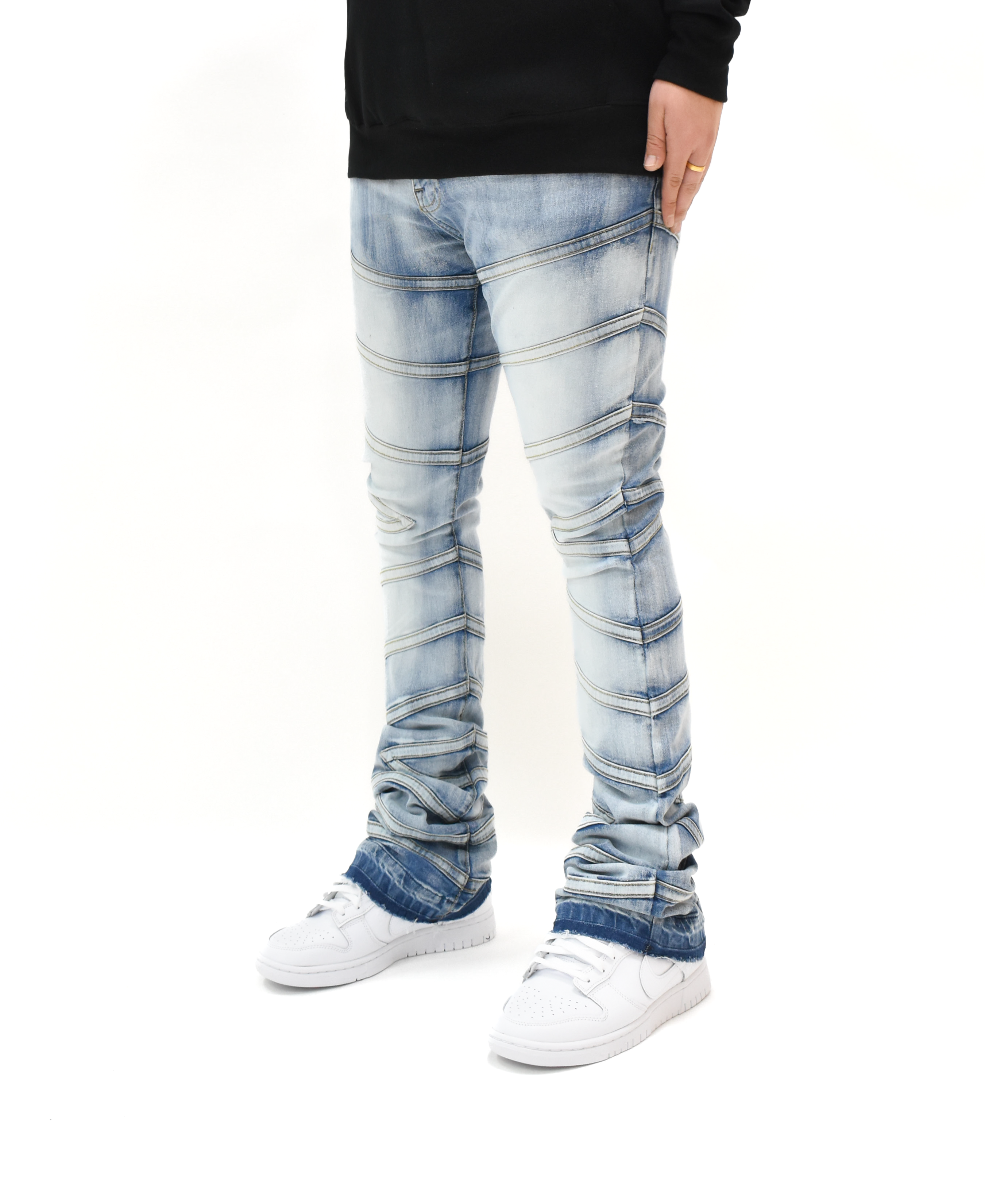 FW33894 Striped Stacked Denim
