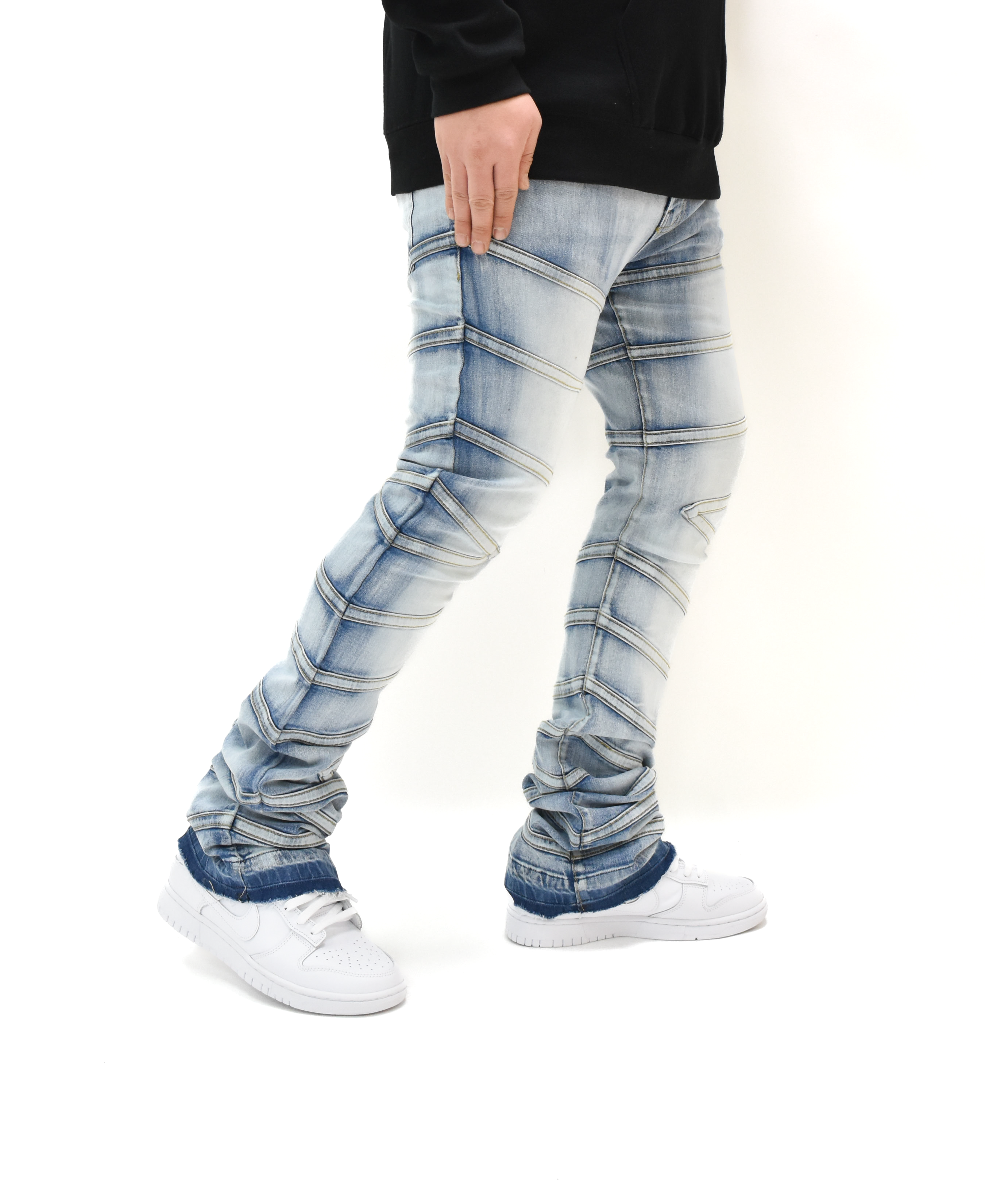 FW33894 Striped Stacked Denim