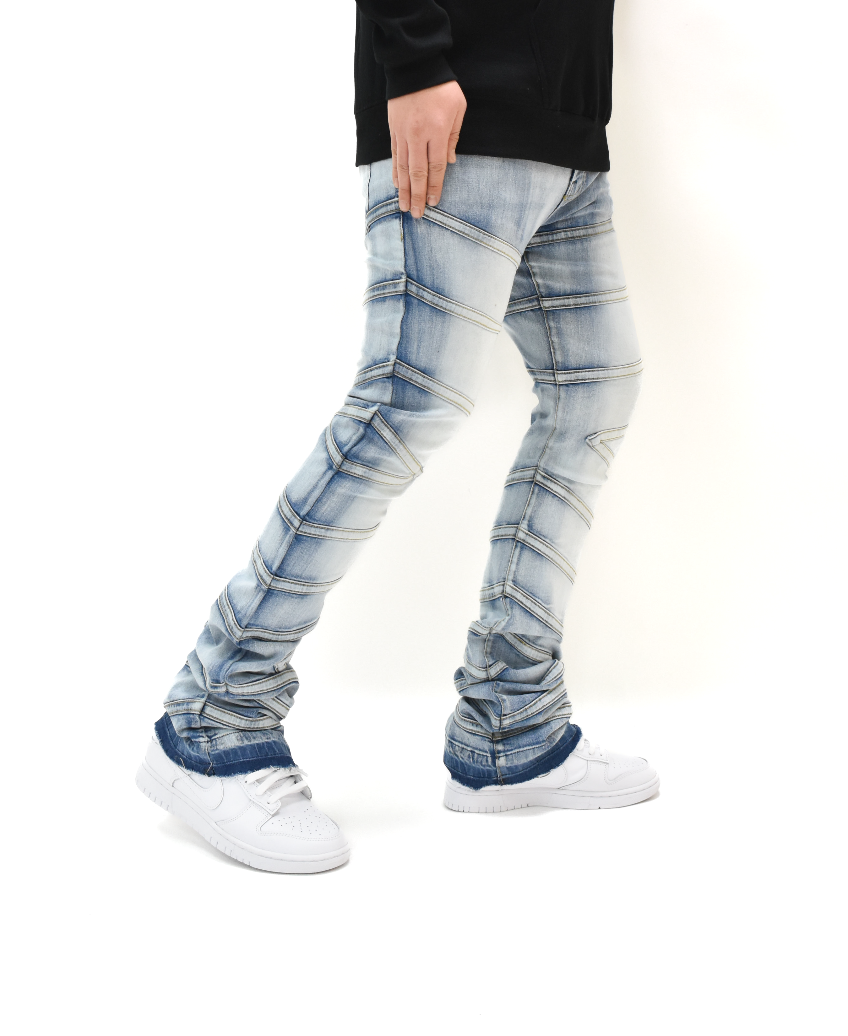 FW33894 Striped Stacked Denim