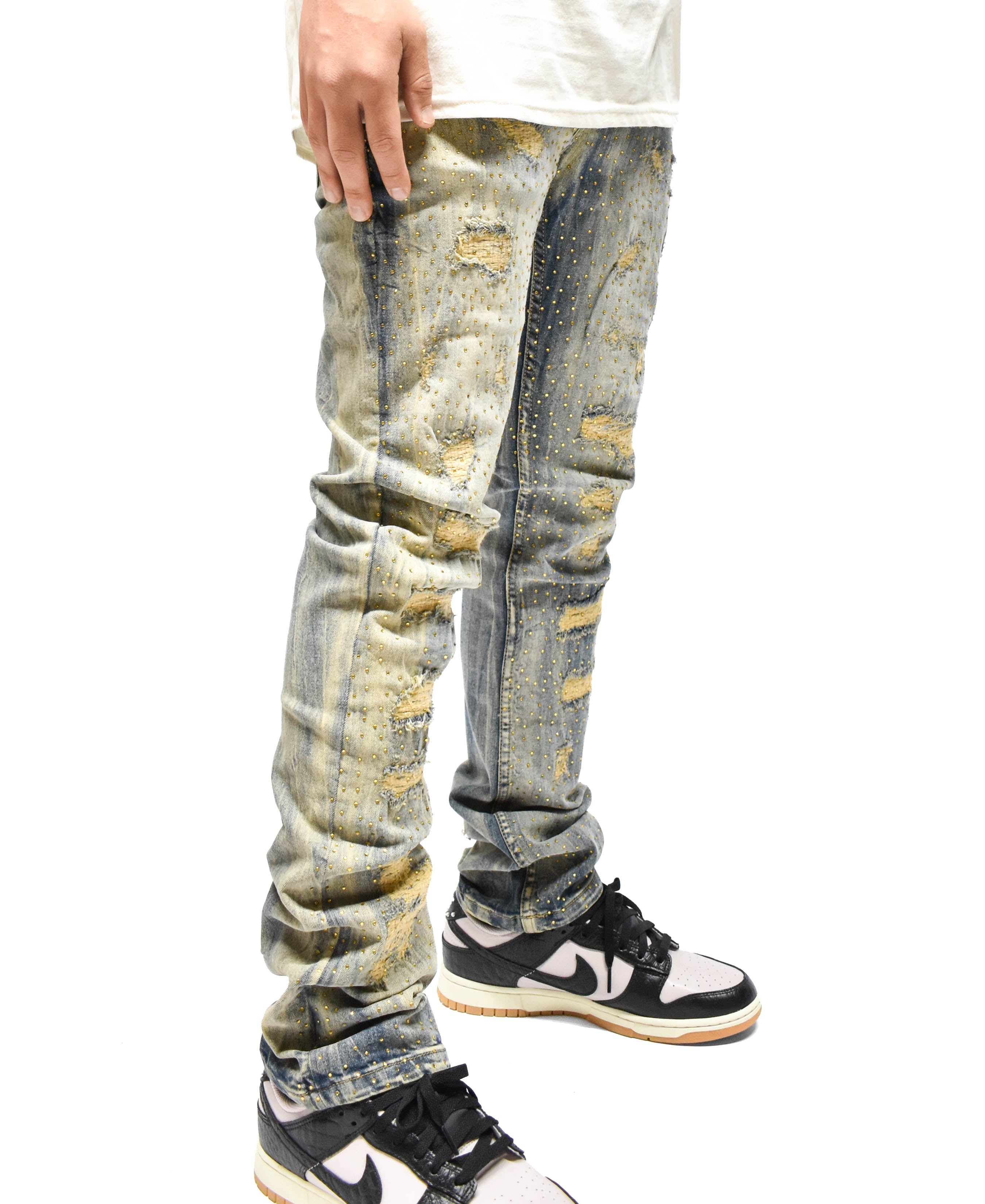 FW33293 Ripped Stone Denim