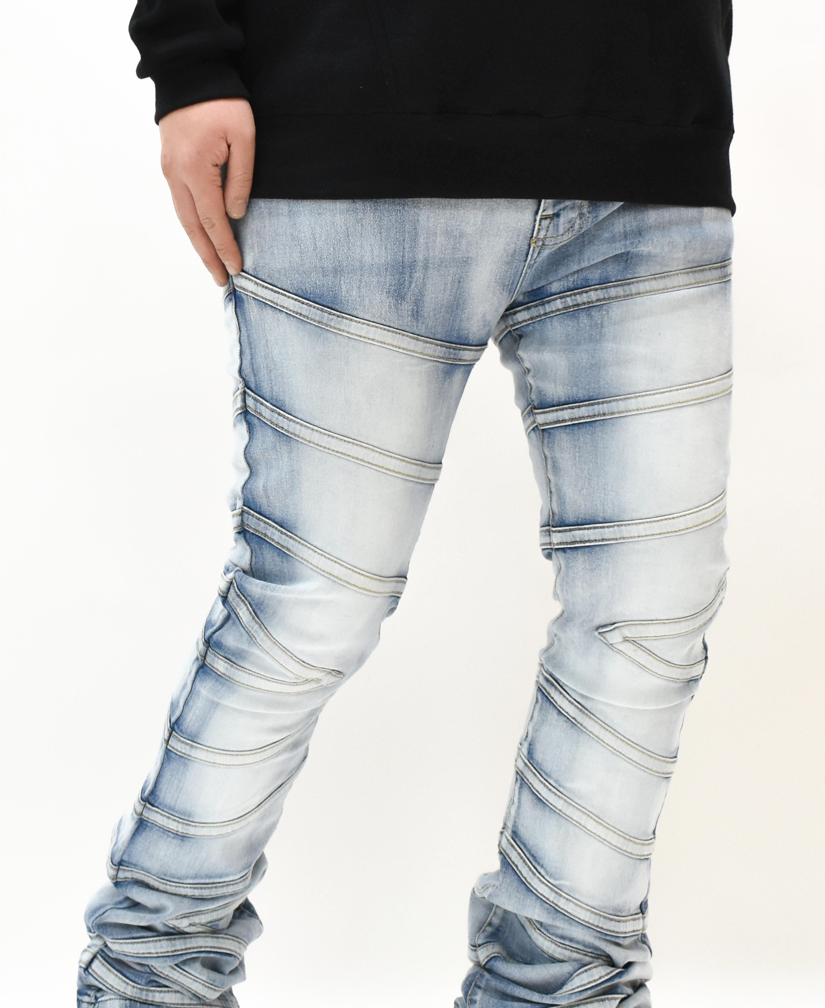 FW33894 Striped Stacked Denim