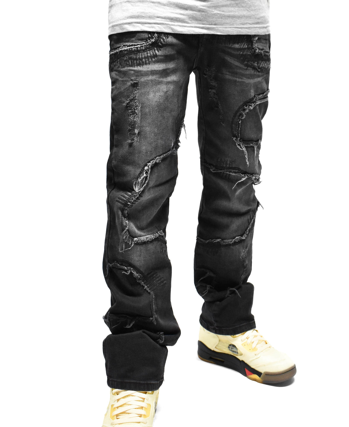 S5004 Frayed Denim