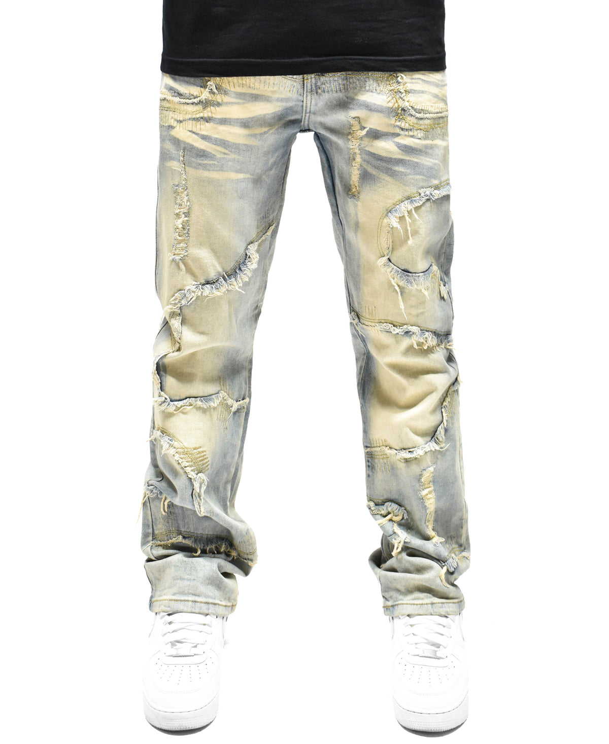 S5004 Frayed Denim