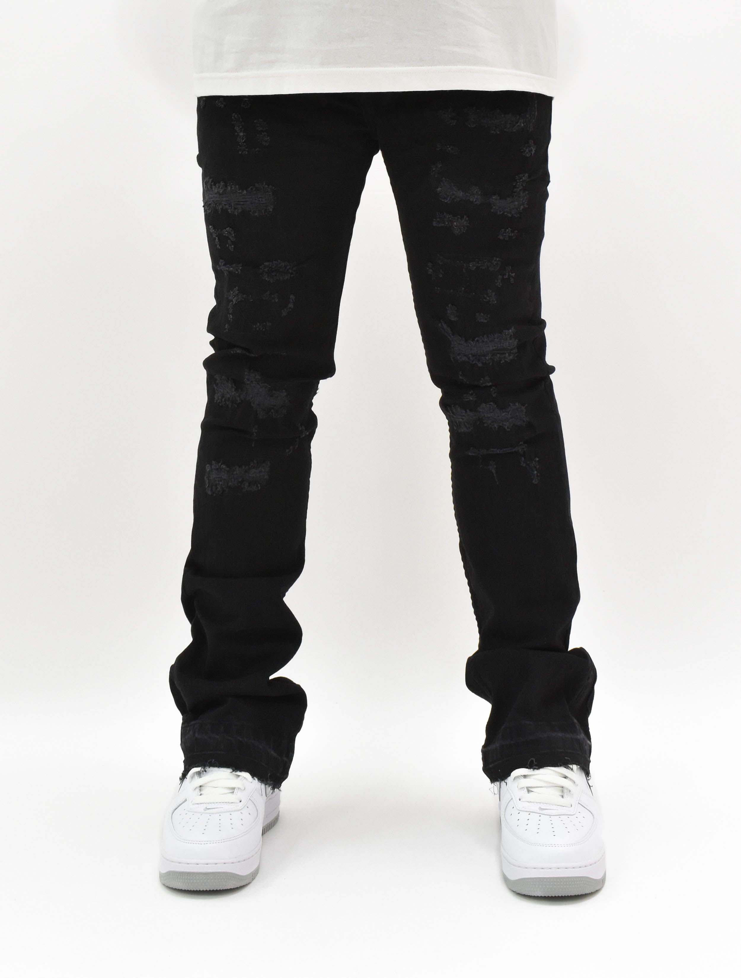FW33893 Distressed Stacked Denim