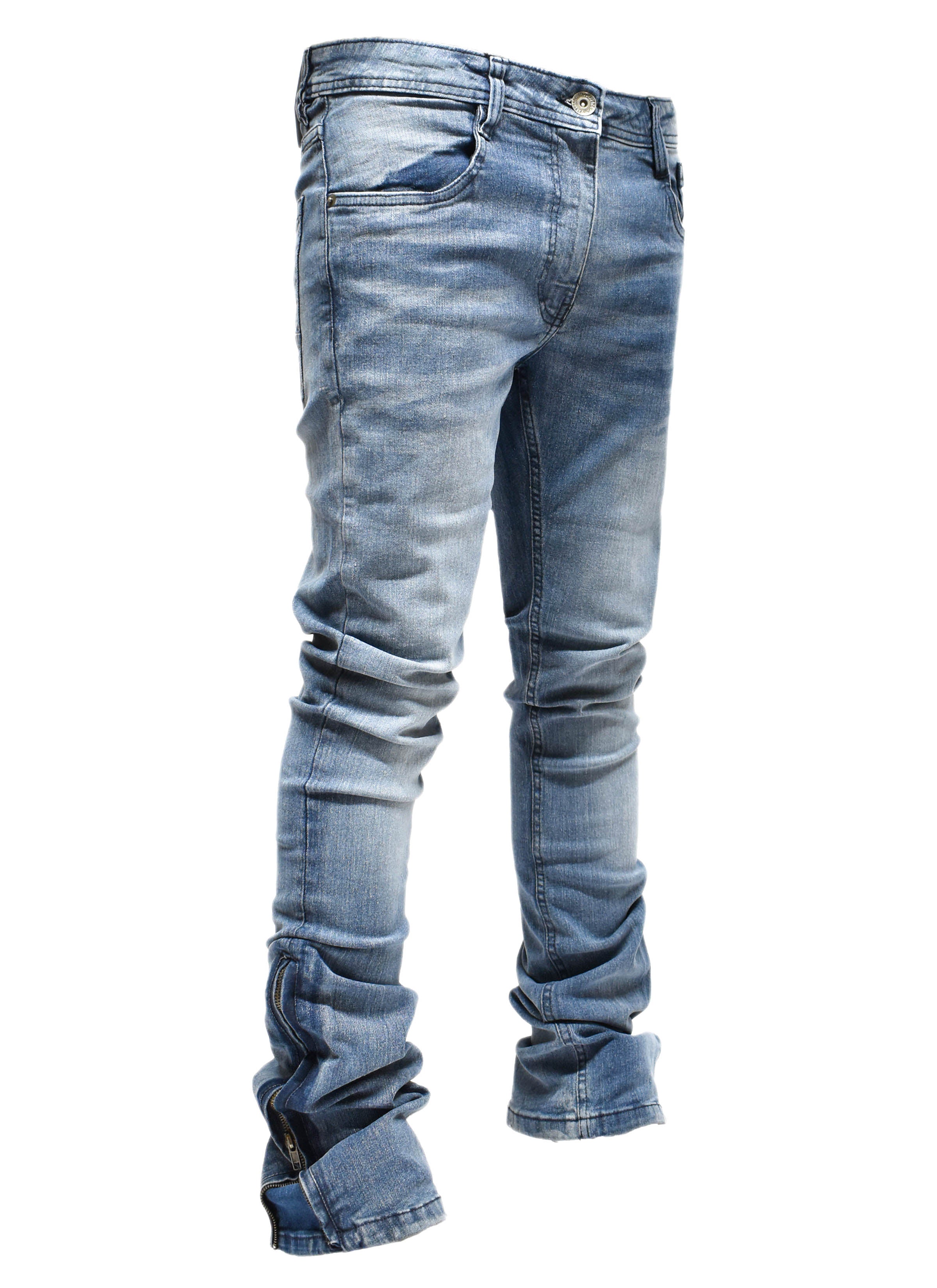 R651 Zip Flared Denim
