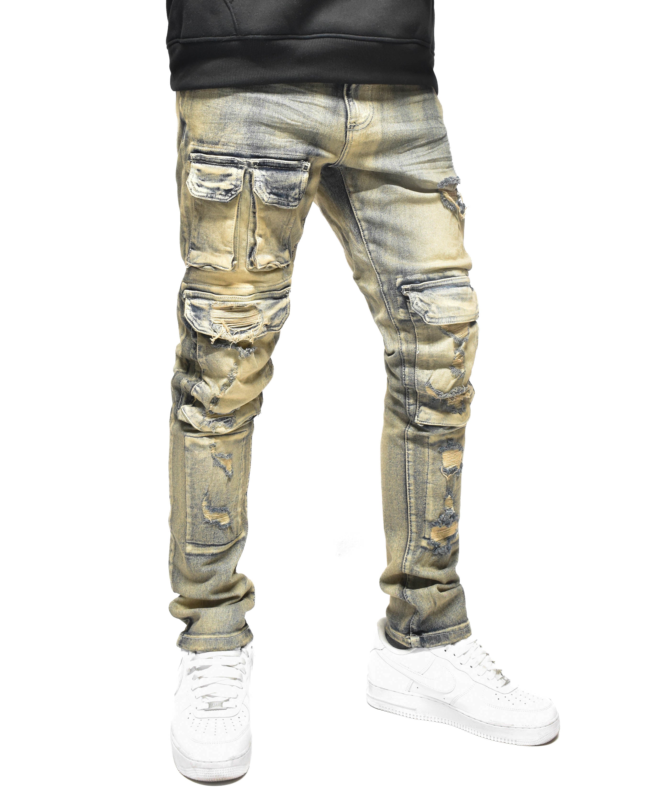 S4415 Ripped Pocket Denim