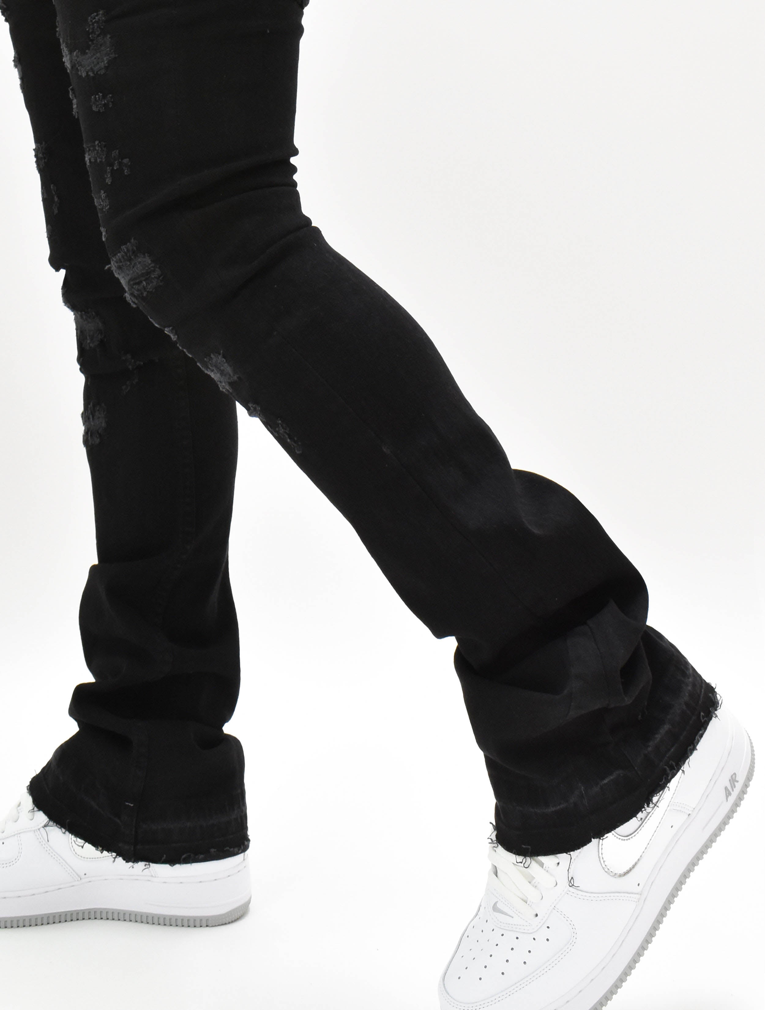 FW33893 Distressed Stacked Denim