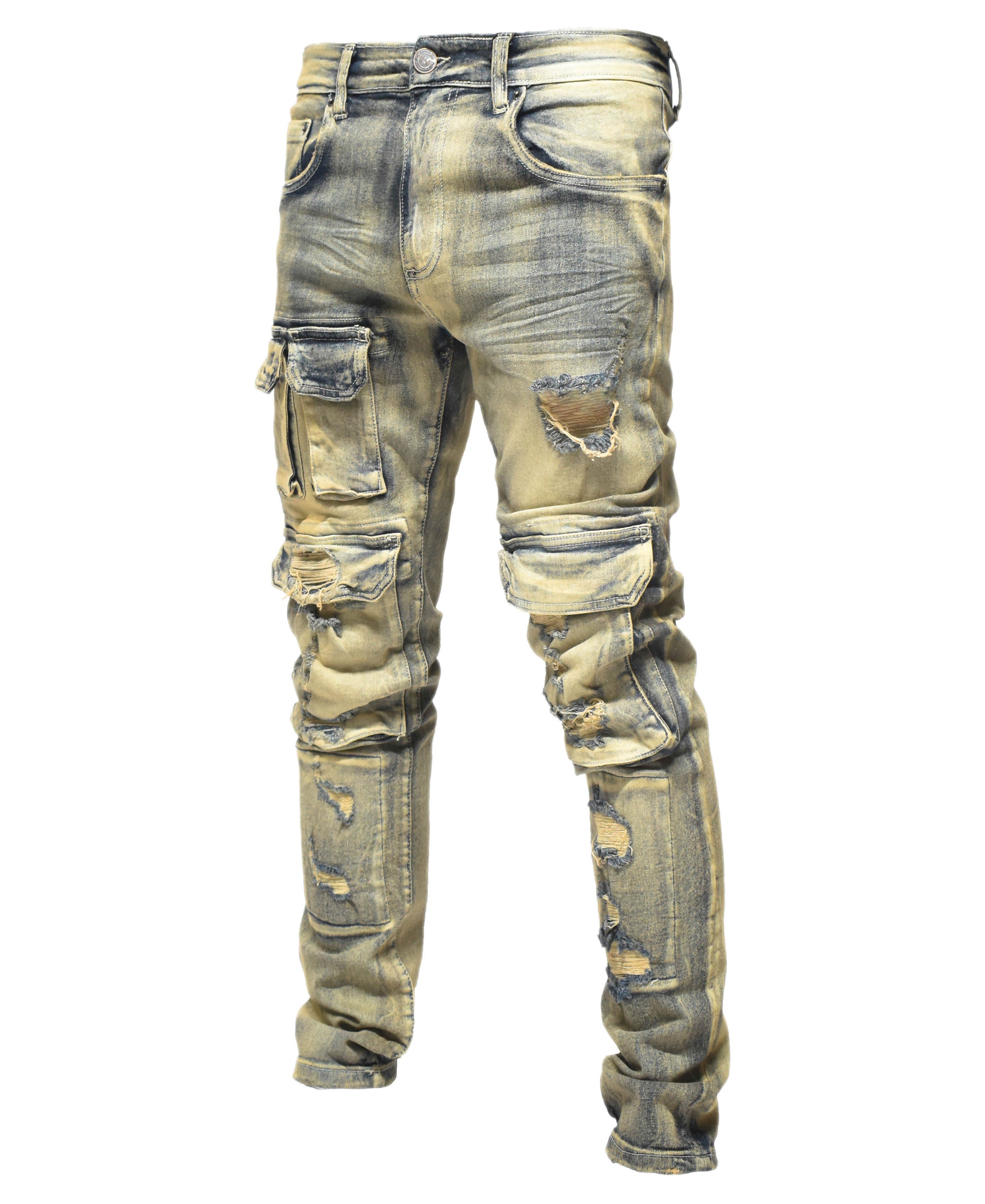 S4415 Ripped Pocket Denim
