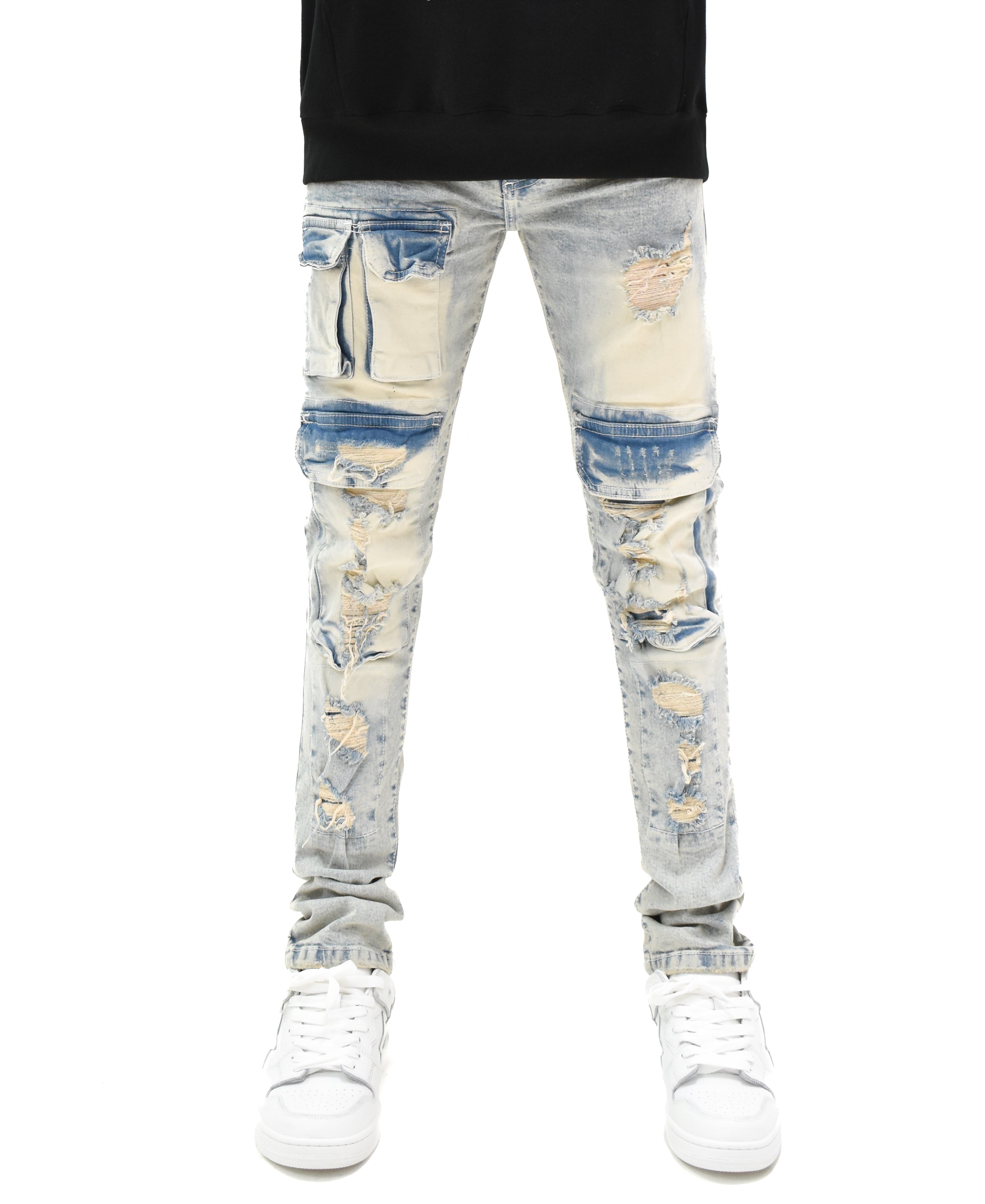S4415 Ripped Pocket Denim