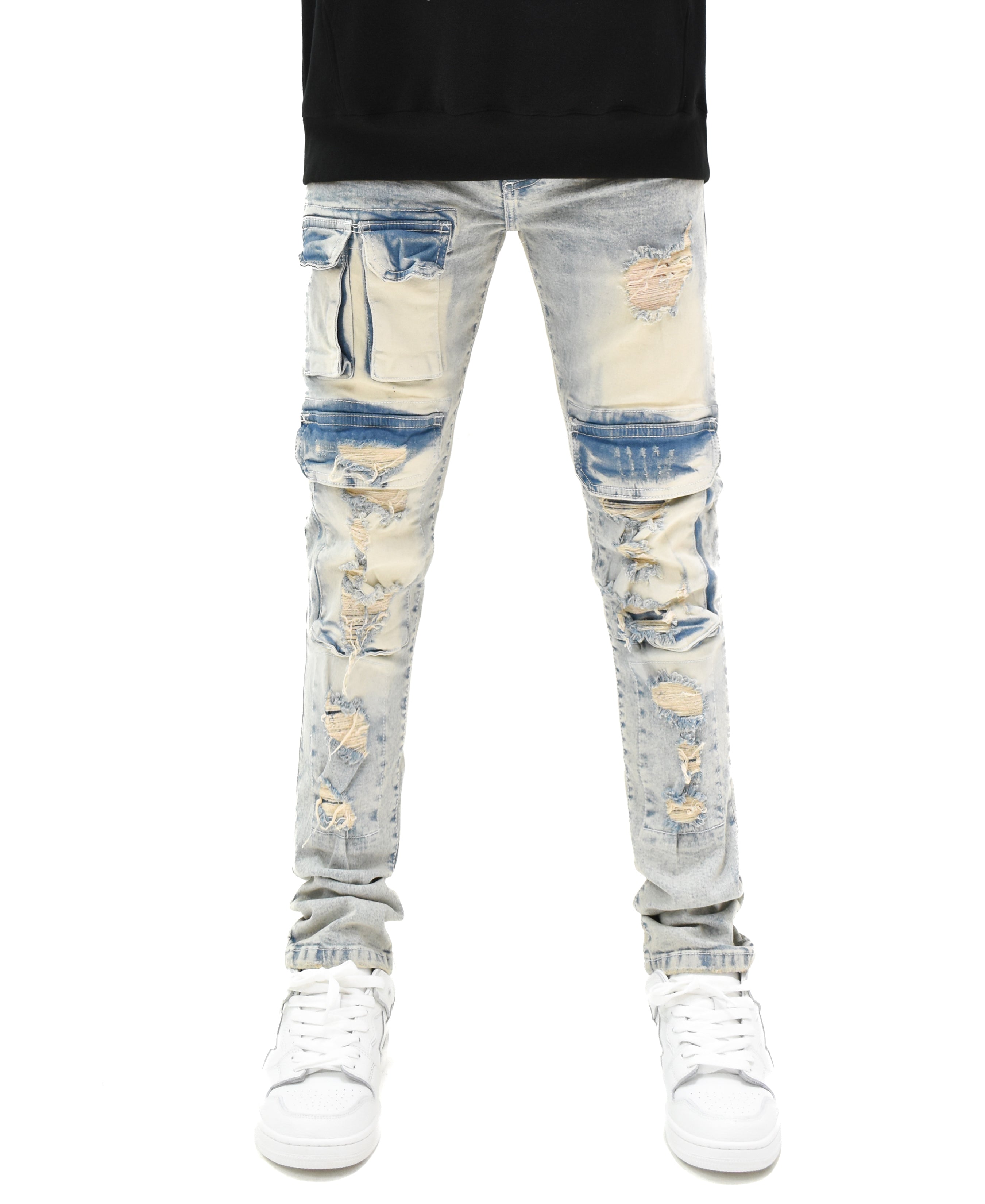 S4415 Ripped Pocket Denim