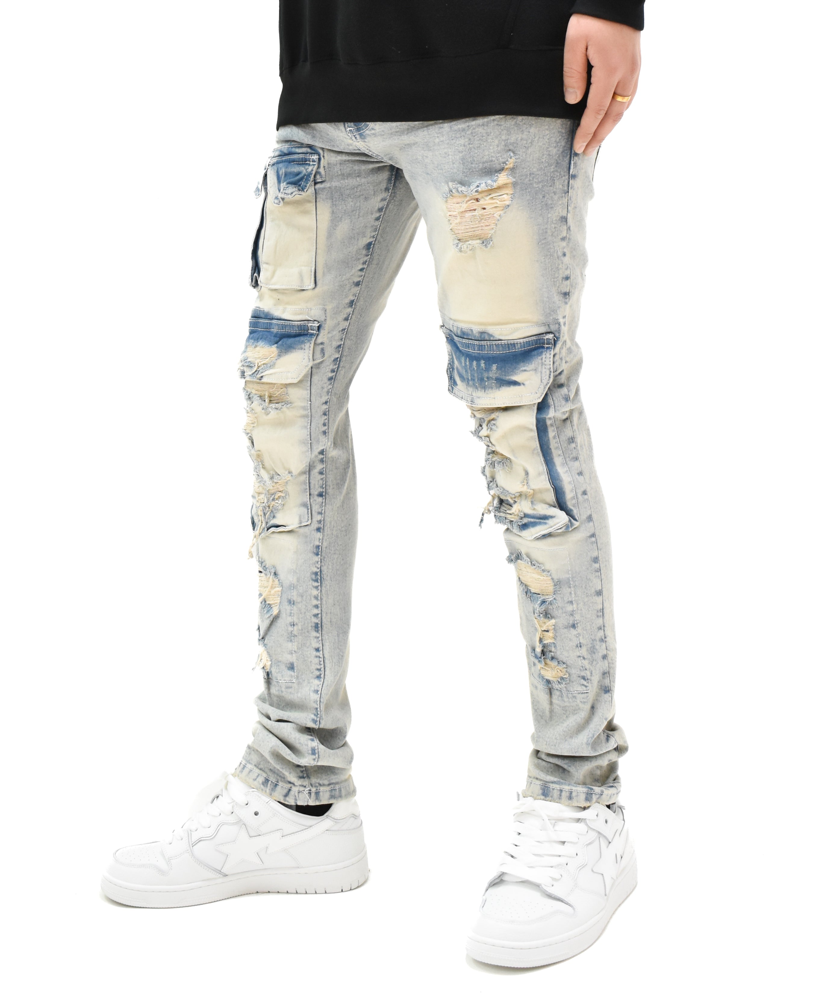 S4415 Ripped Pocket Denim