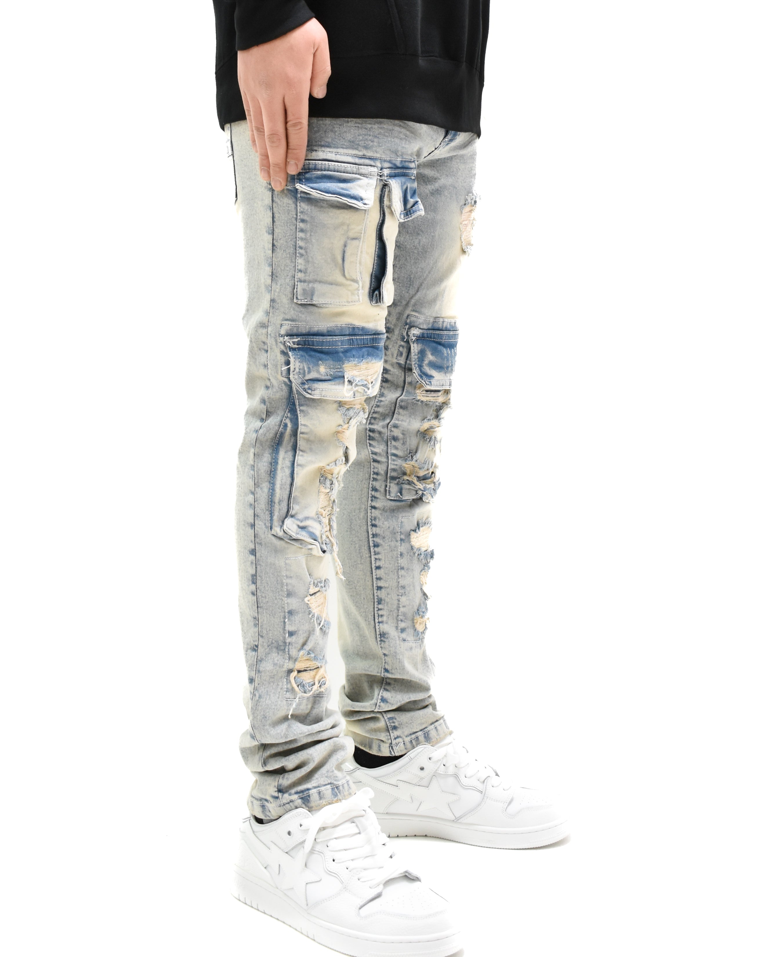 S4415 Ripped Pocket Denim