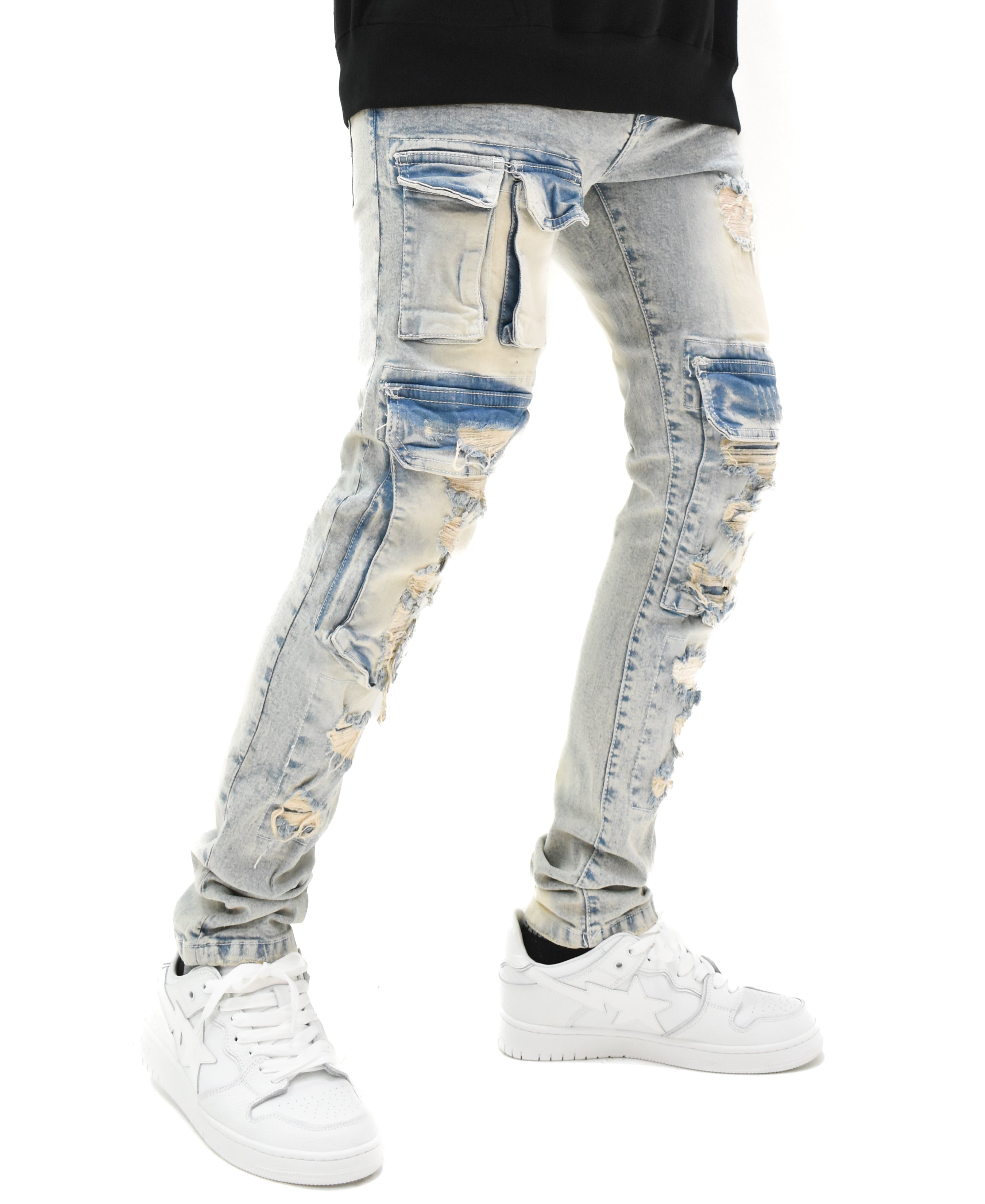 S4415 Ripped Pocket Denim