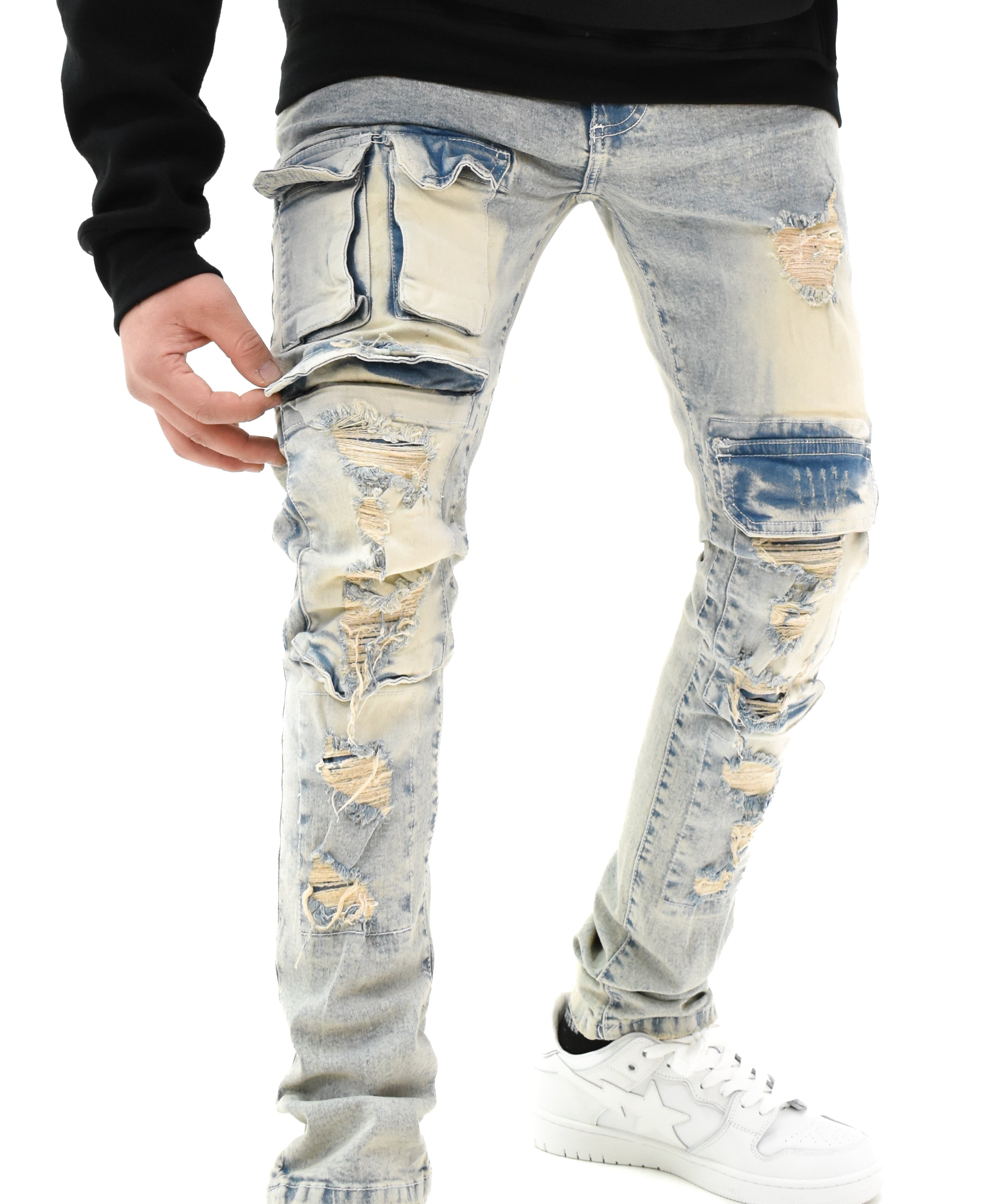 S4415 Ripped Pocket Denim