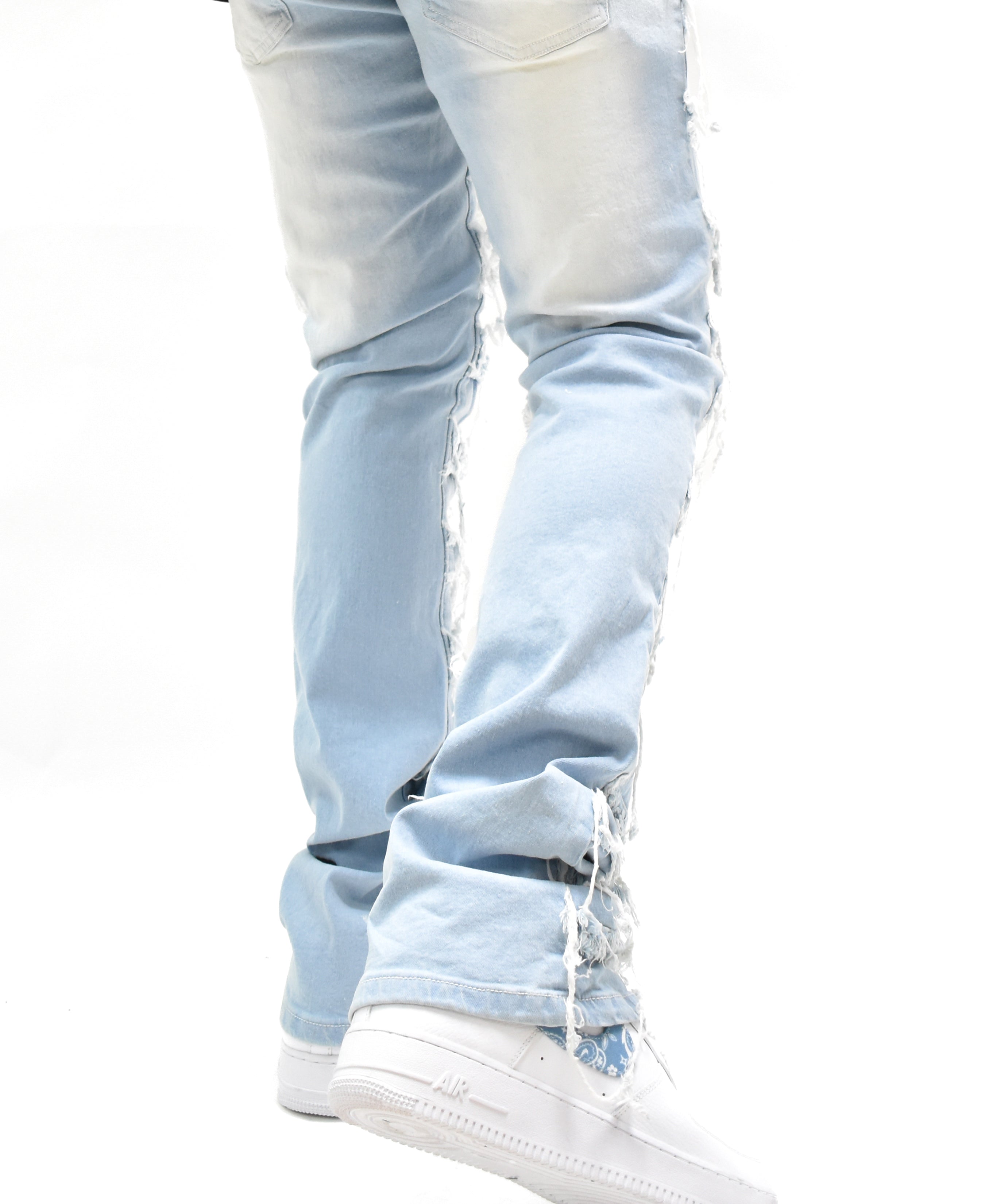 S3016 Distressed Stack Denim