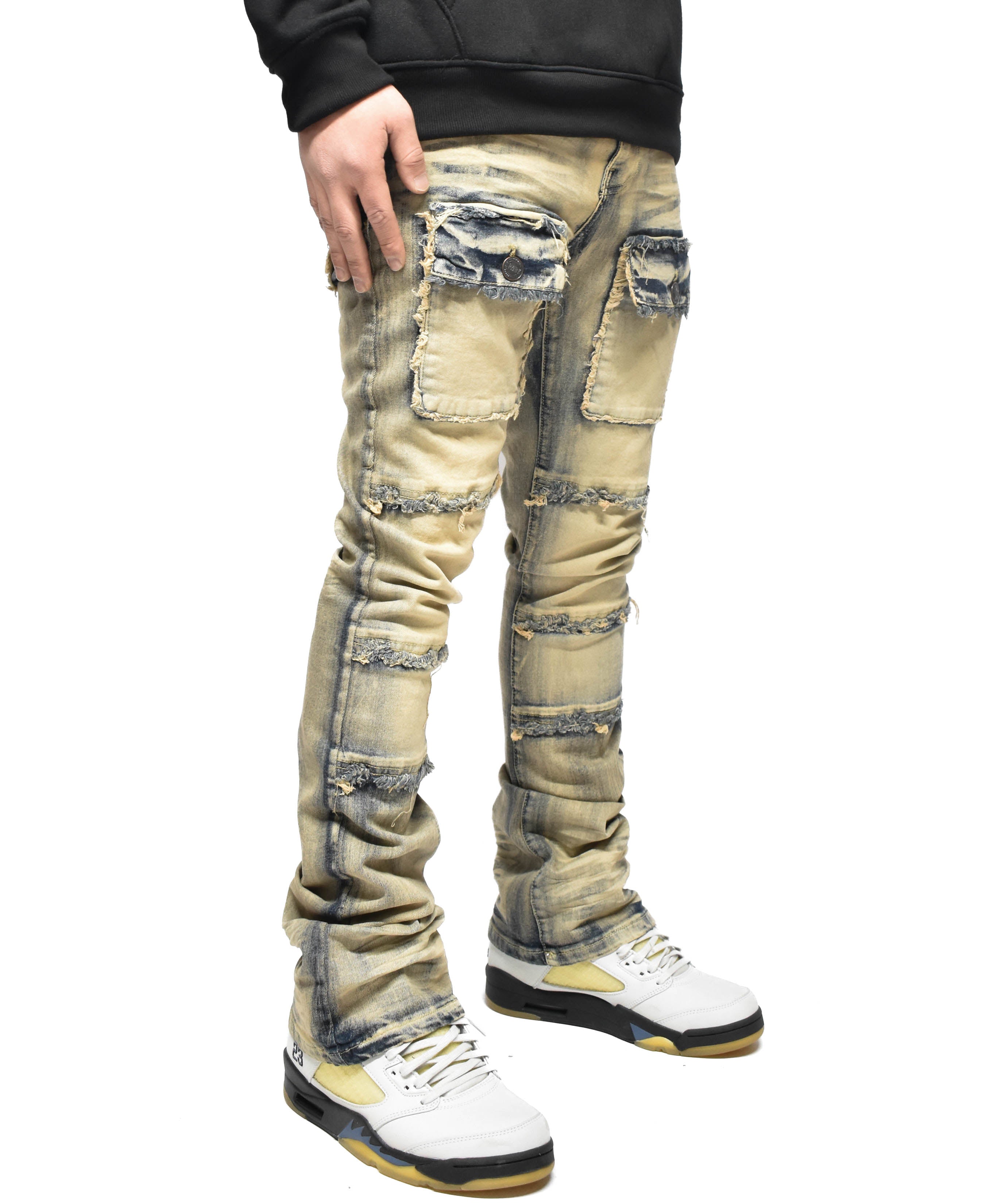 S3020 Frayed Pocket Denim