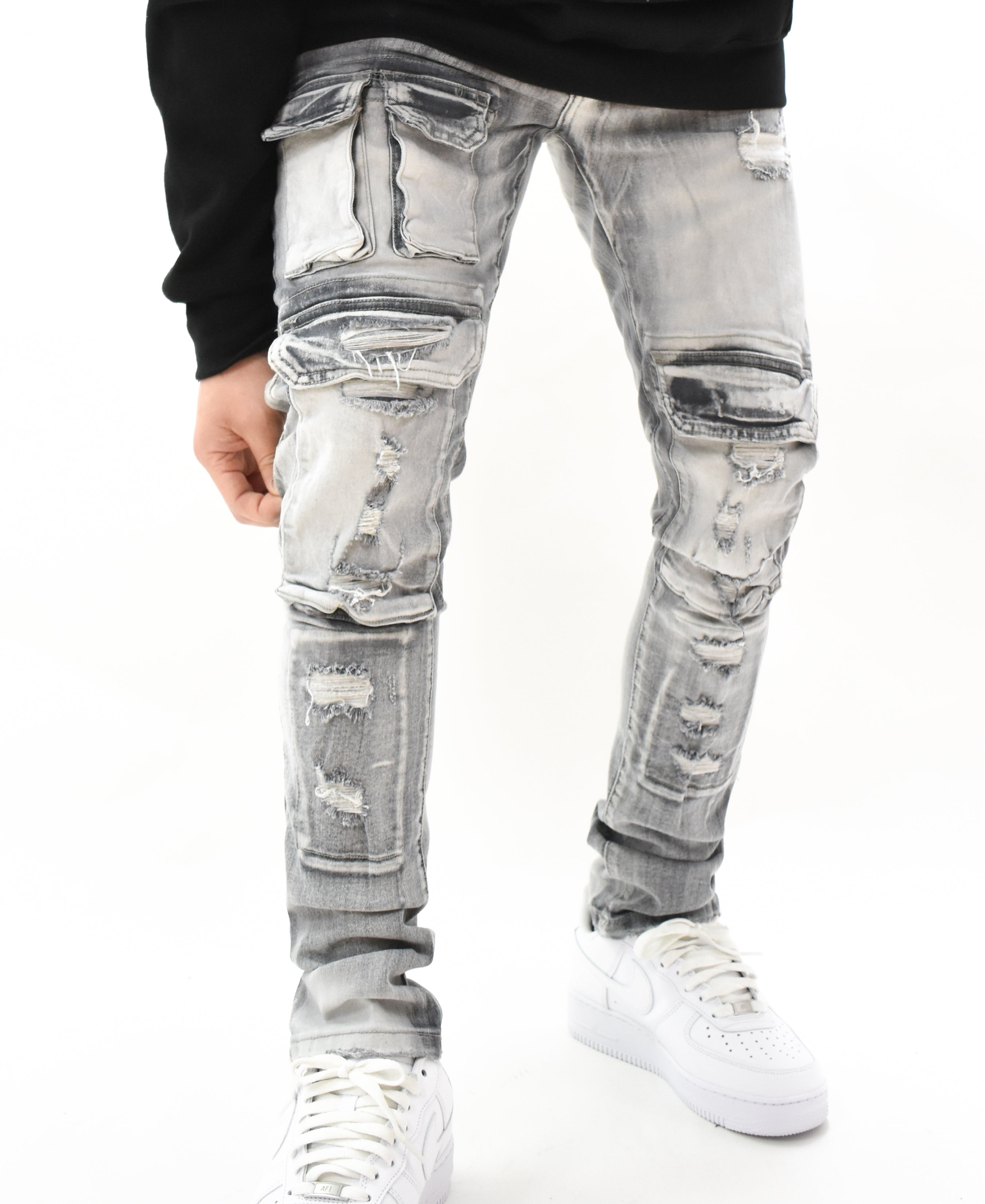 S4415 Ripped Pocket Denim