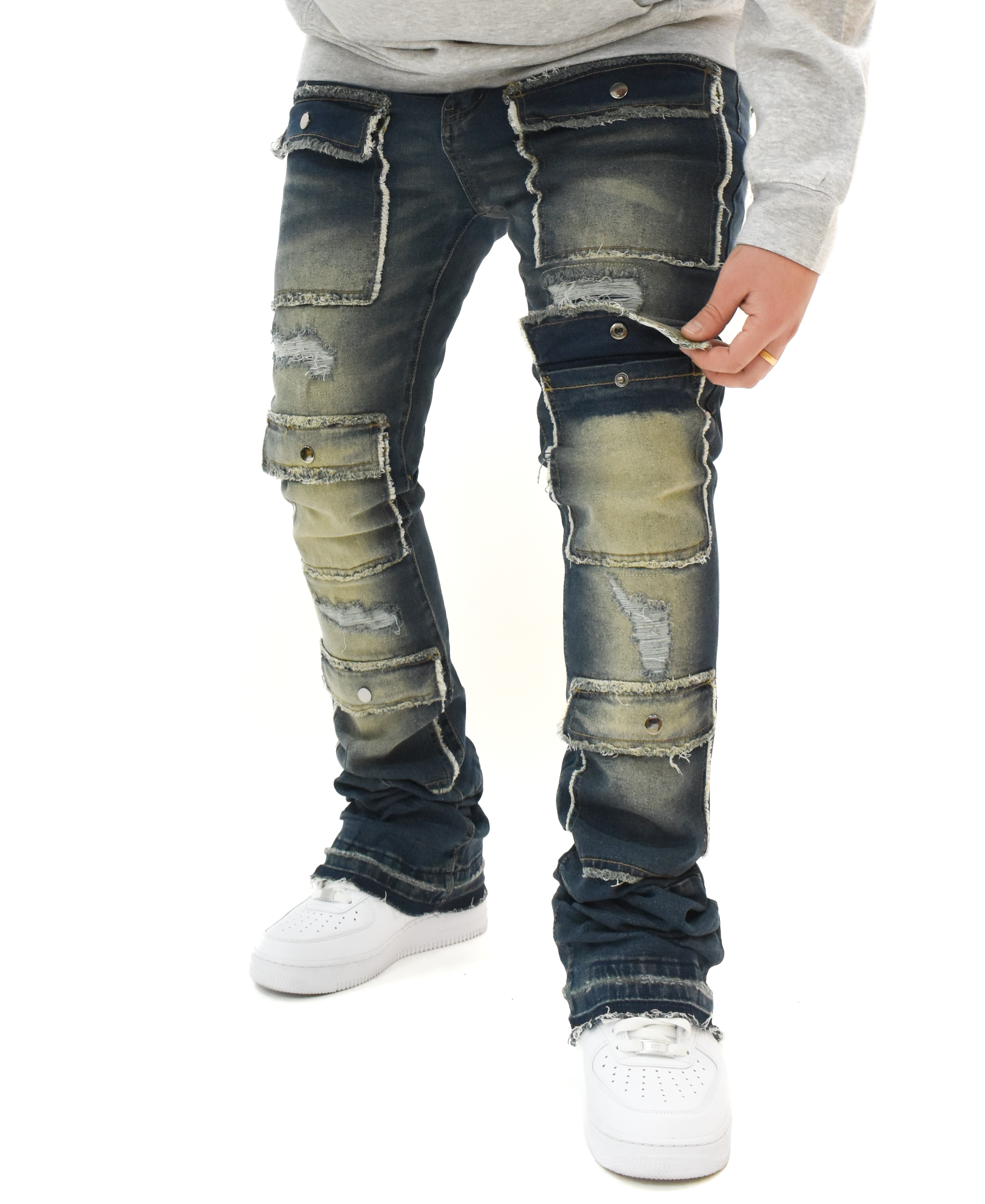 S3691 Washed Stacked Denim