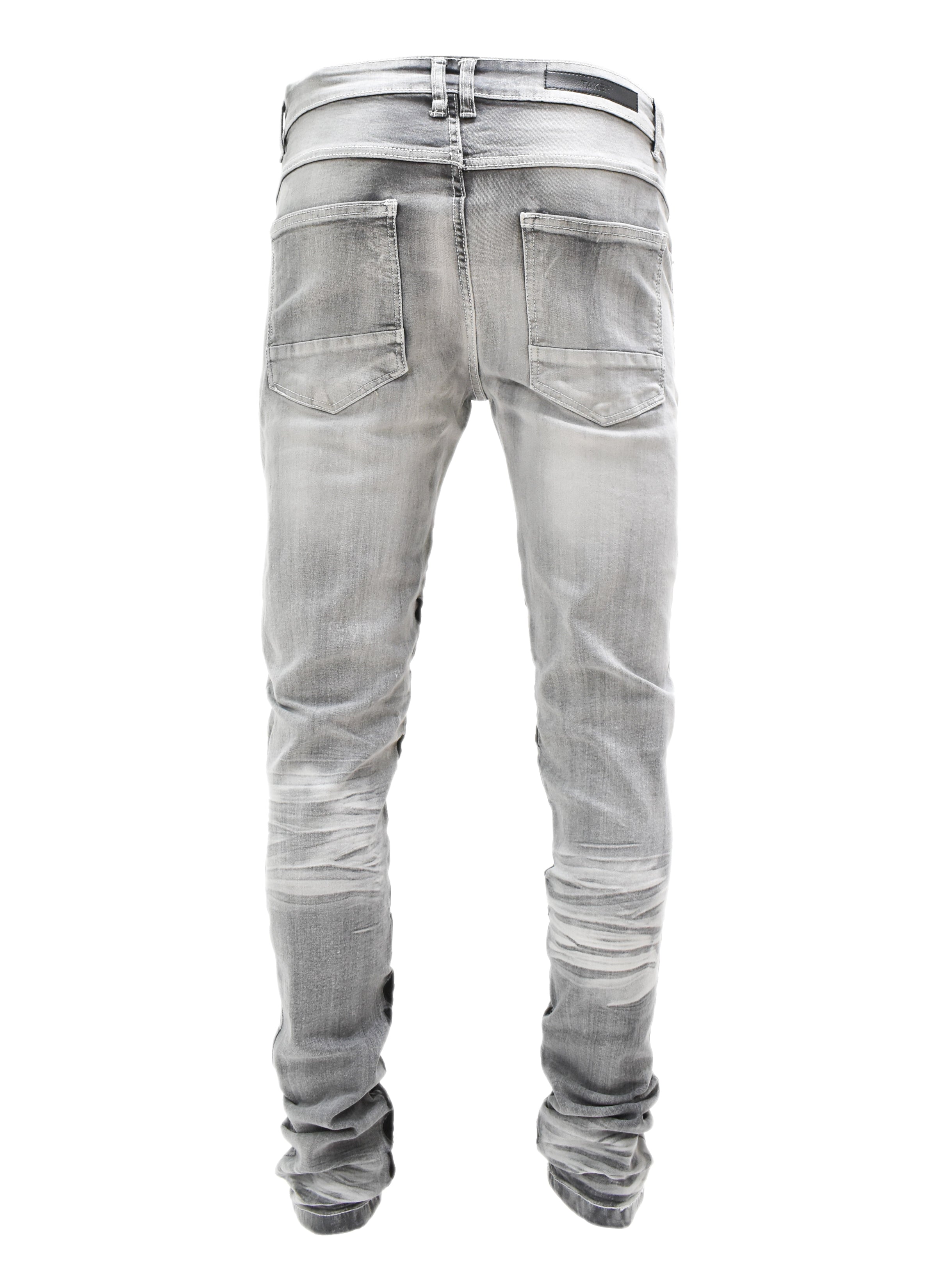 T4018 Embroidered Ripped Denim