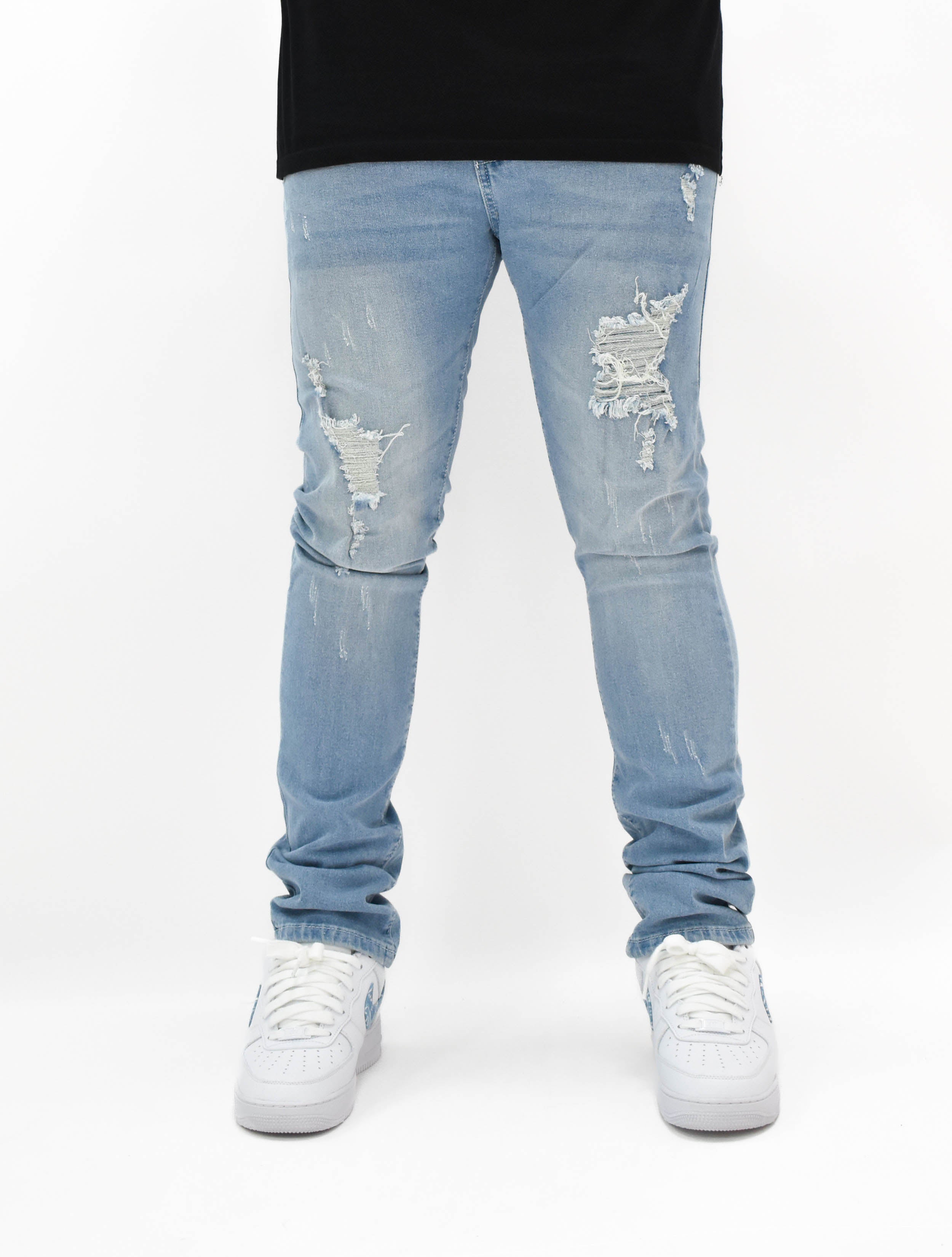 MS11319 Ripped Fade Denim
