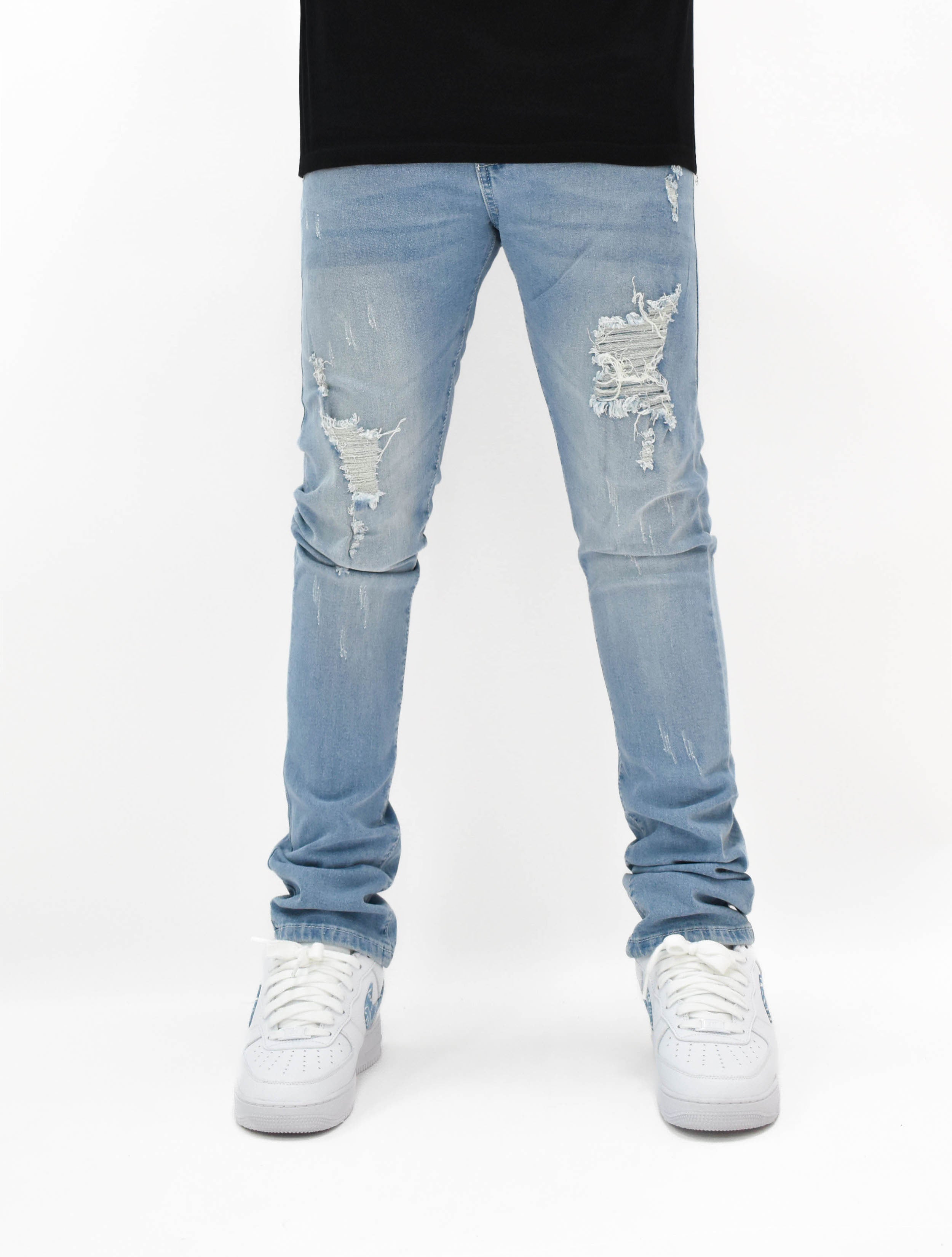 MS11319 Ripped Fade Denim