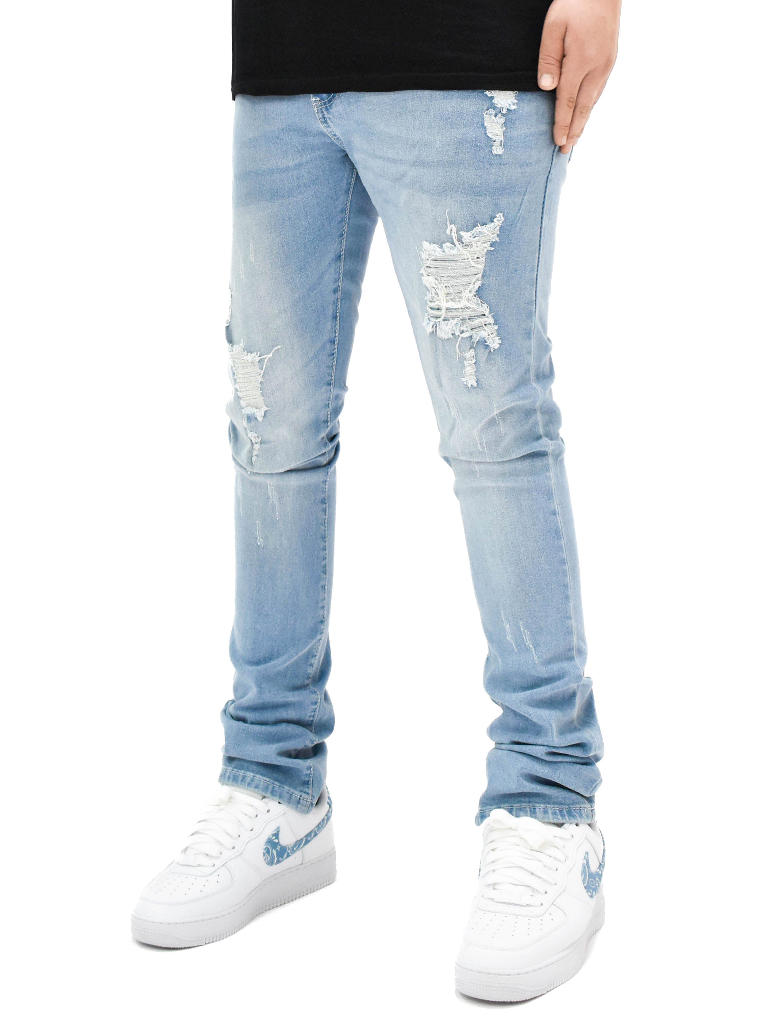 MS11319 Ripped Fade Denim