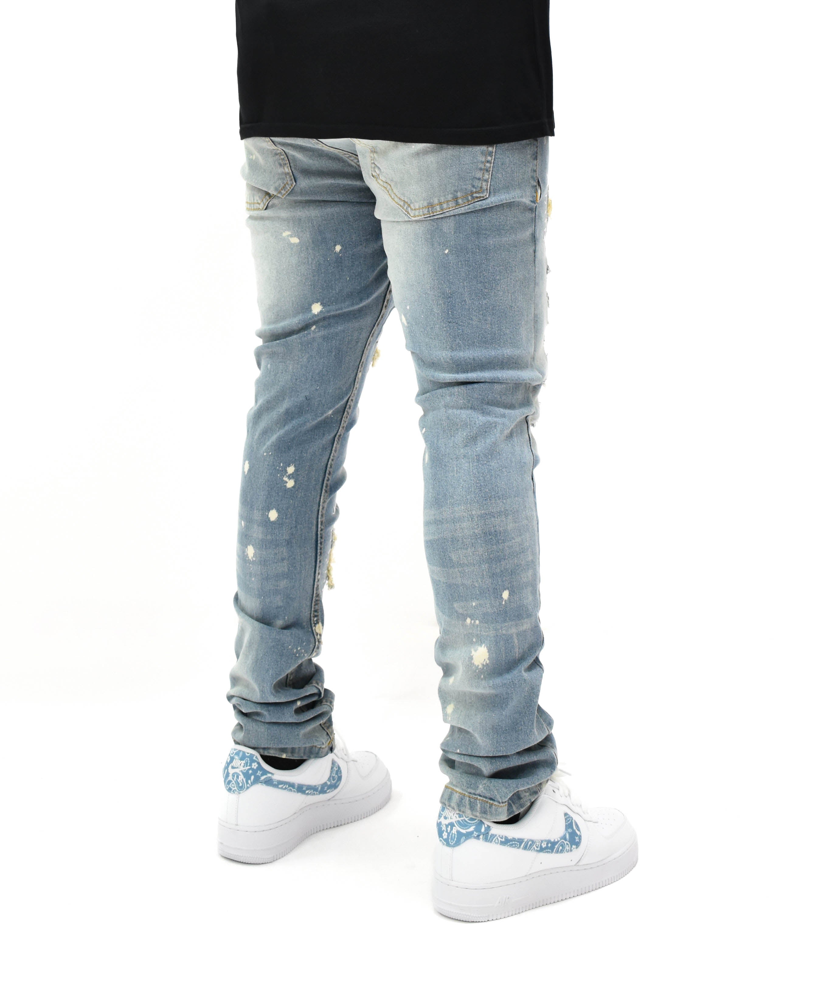 FW33665 Distressed Stitch Denim