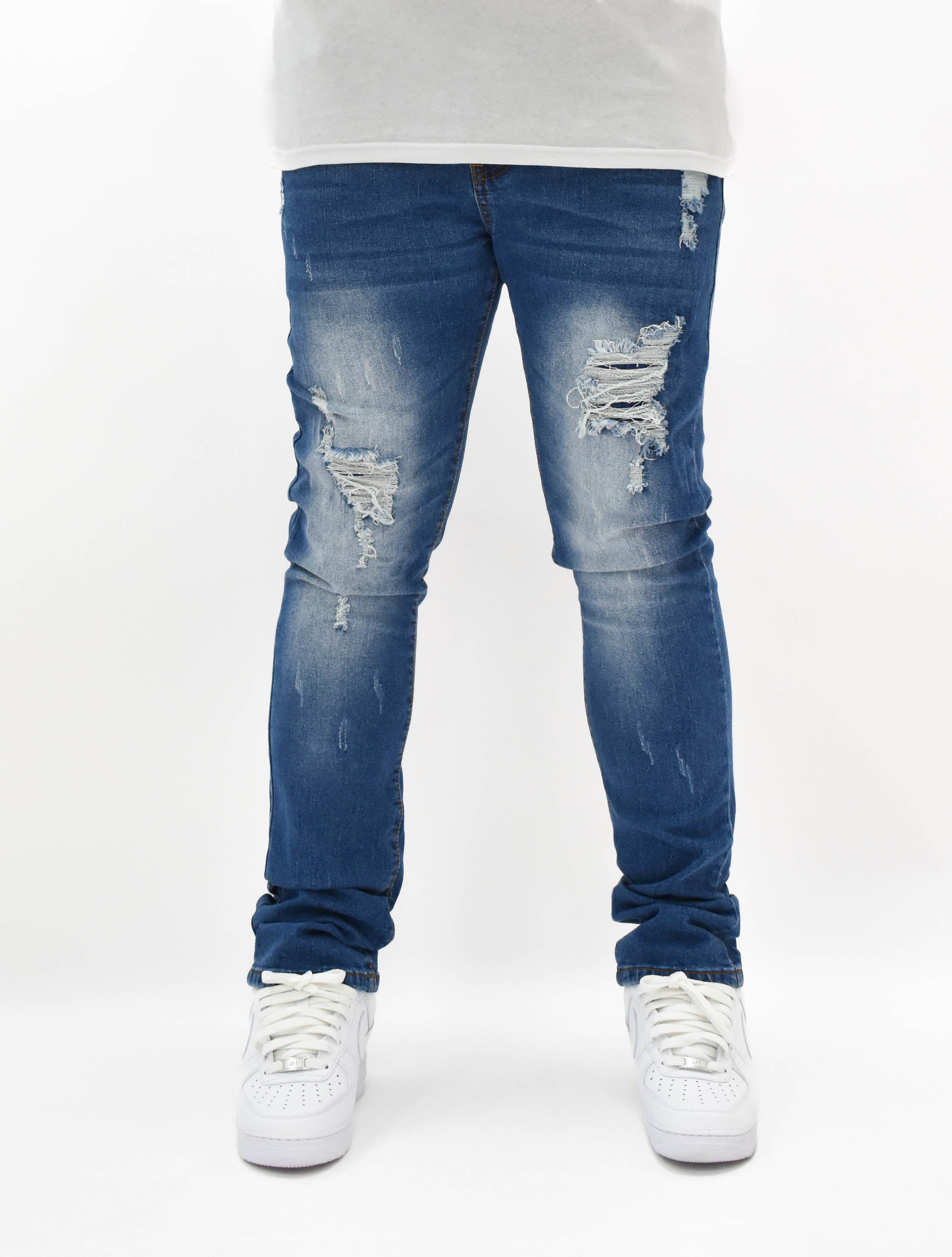 MS11319 Ripped Fade Denim