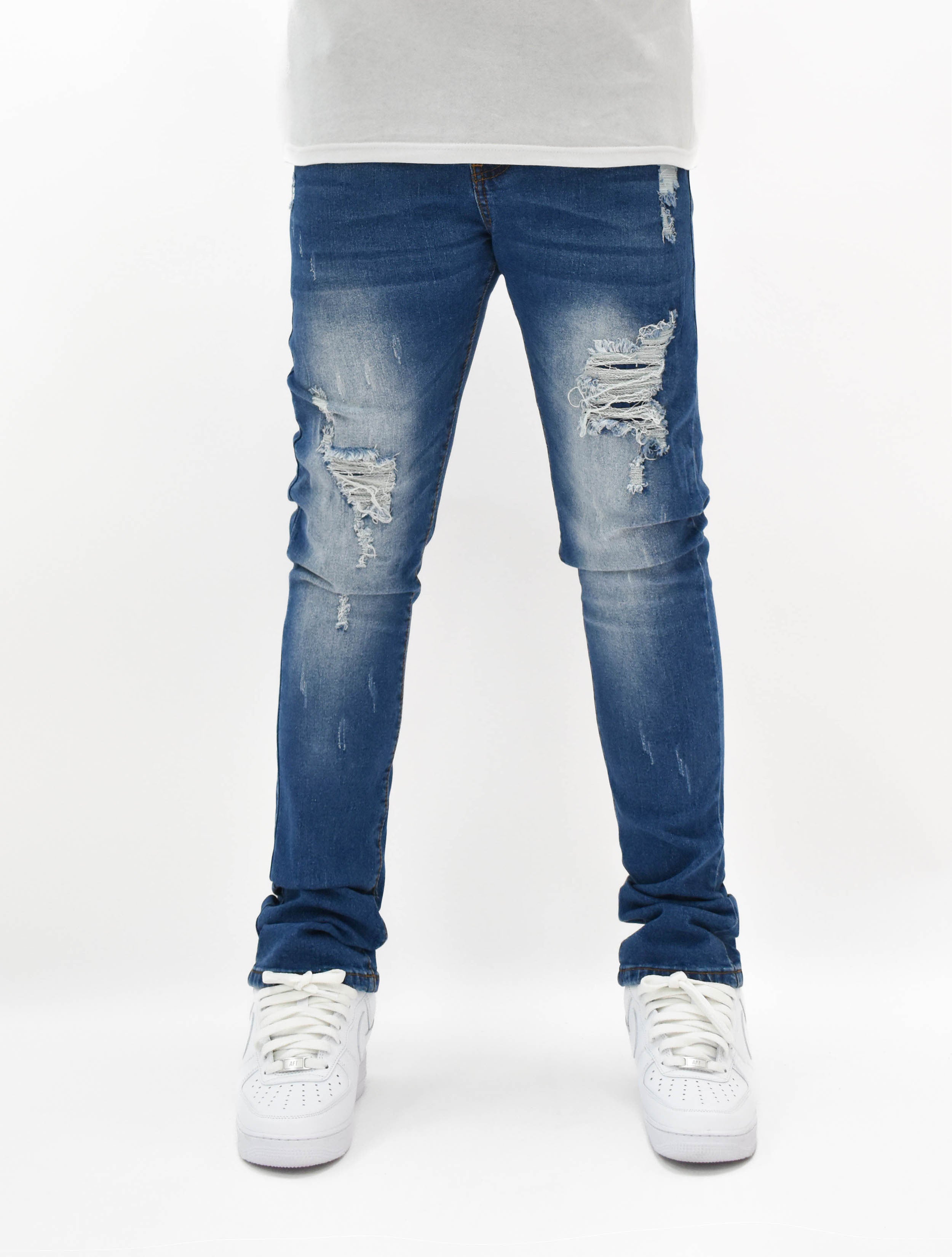 MS11319 Ripped Fade Denim