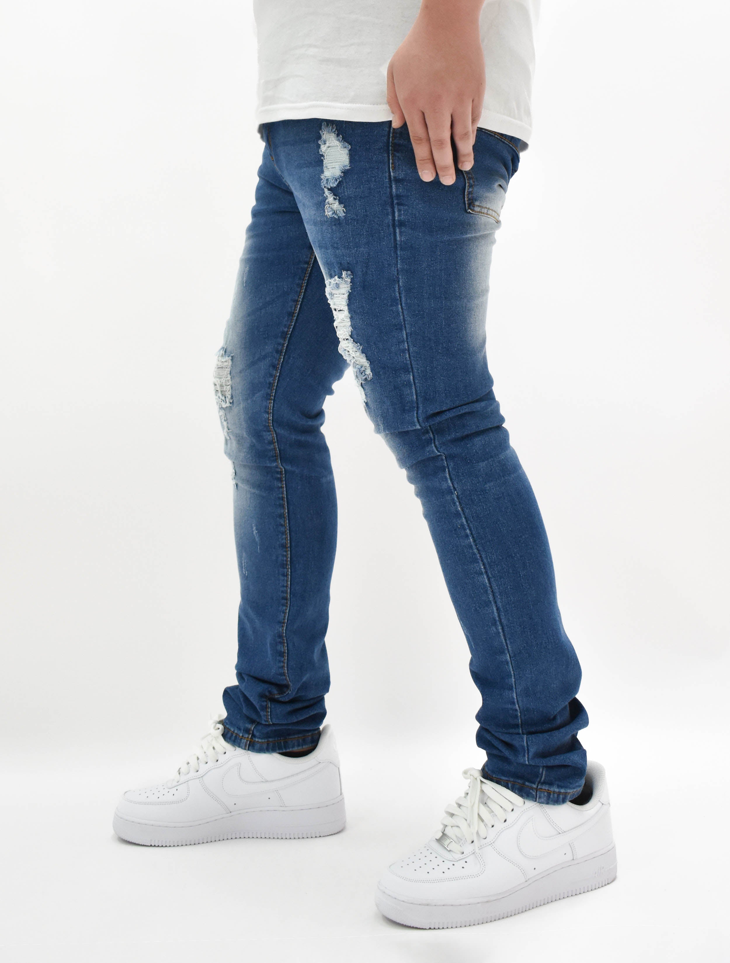 MS11319 Ripped Fade Denim