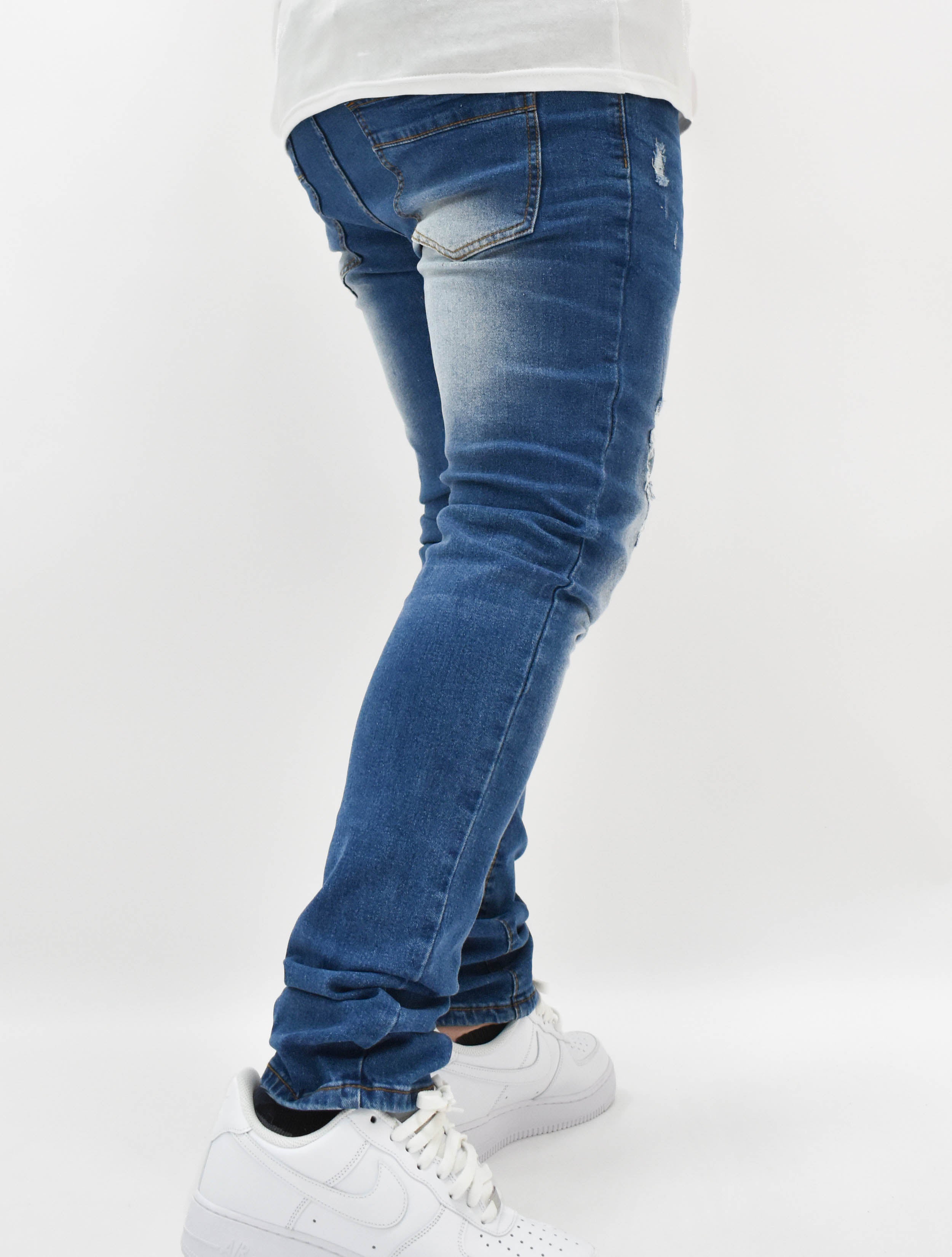 MS11319 Ripped Fade Denim