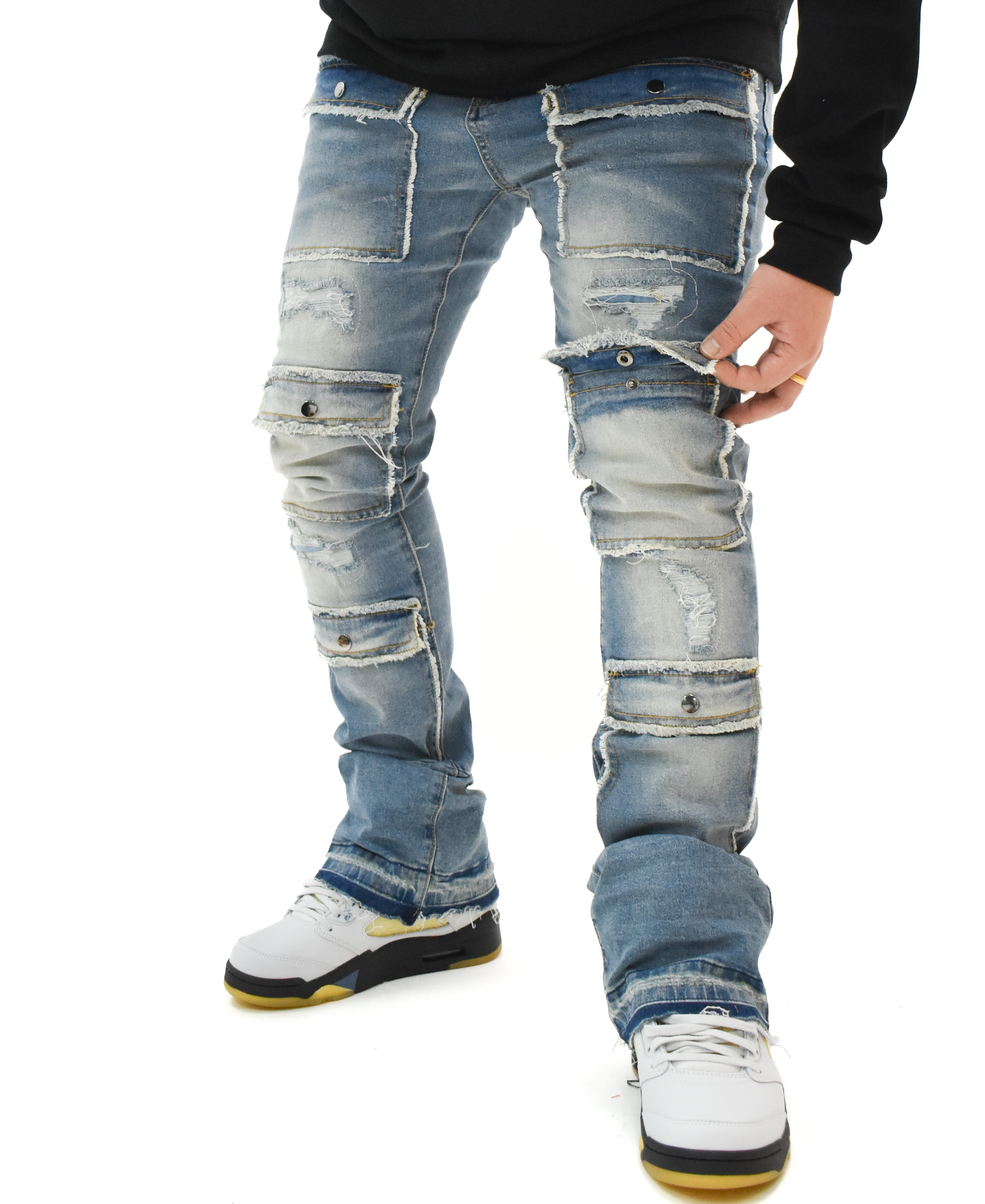 S3691 Washed Stacked Denim