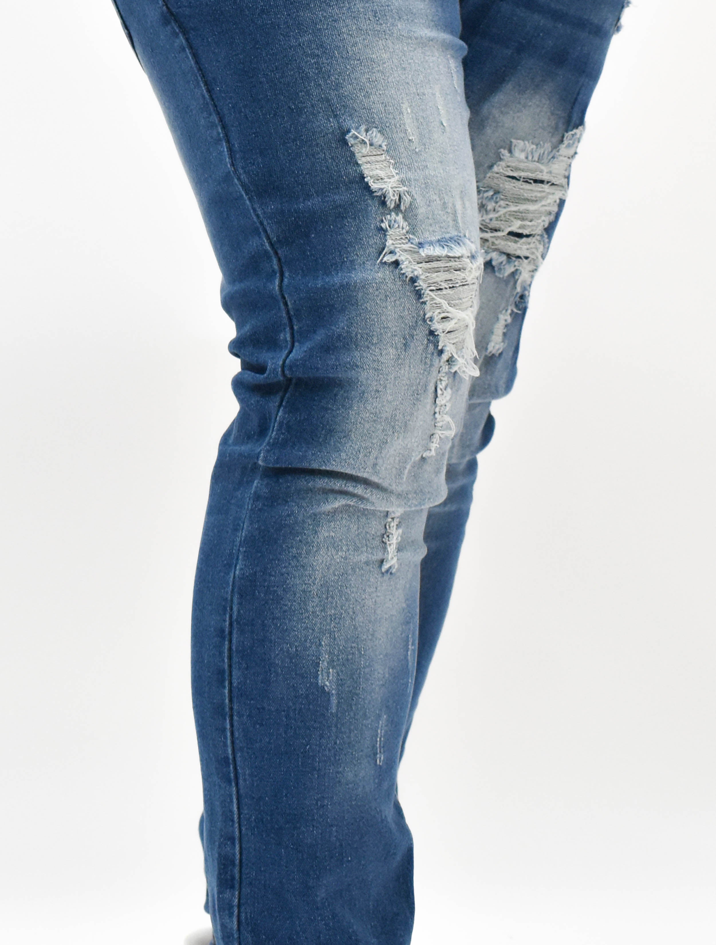 MS11319 Ripped Fade Denim