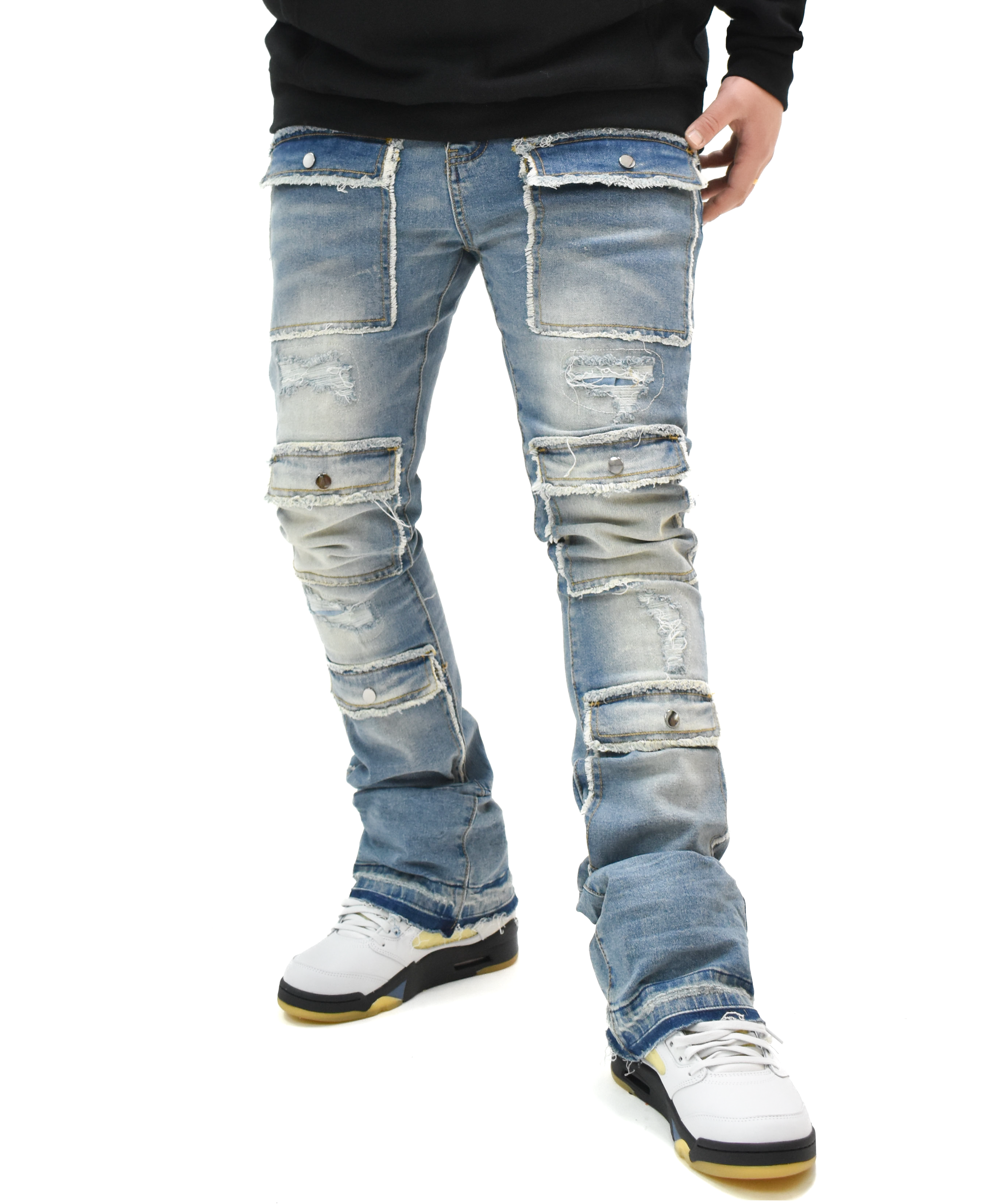 S3691 Washed Stacked Denim