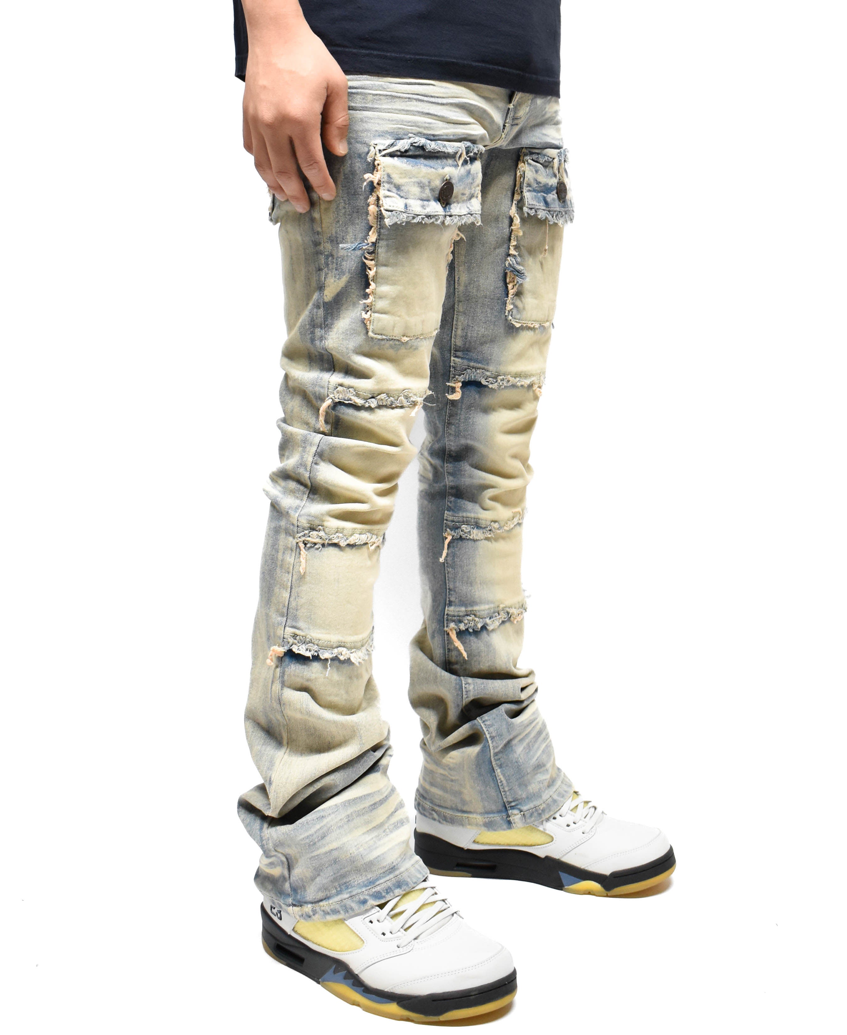 S3020 Frayed Pocket Denim