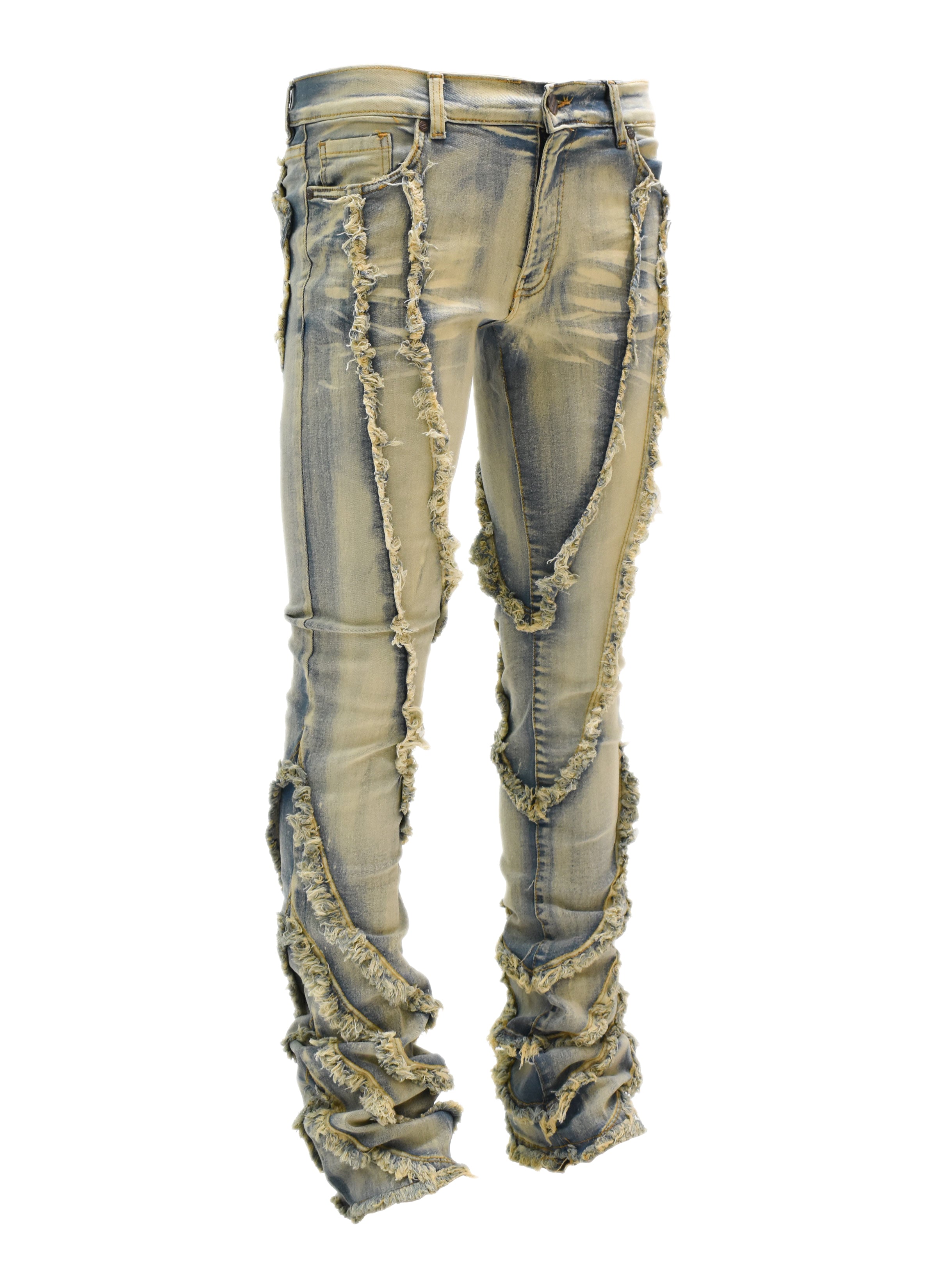 FW33090 Wavy Stacked Denim