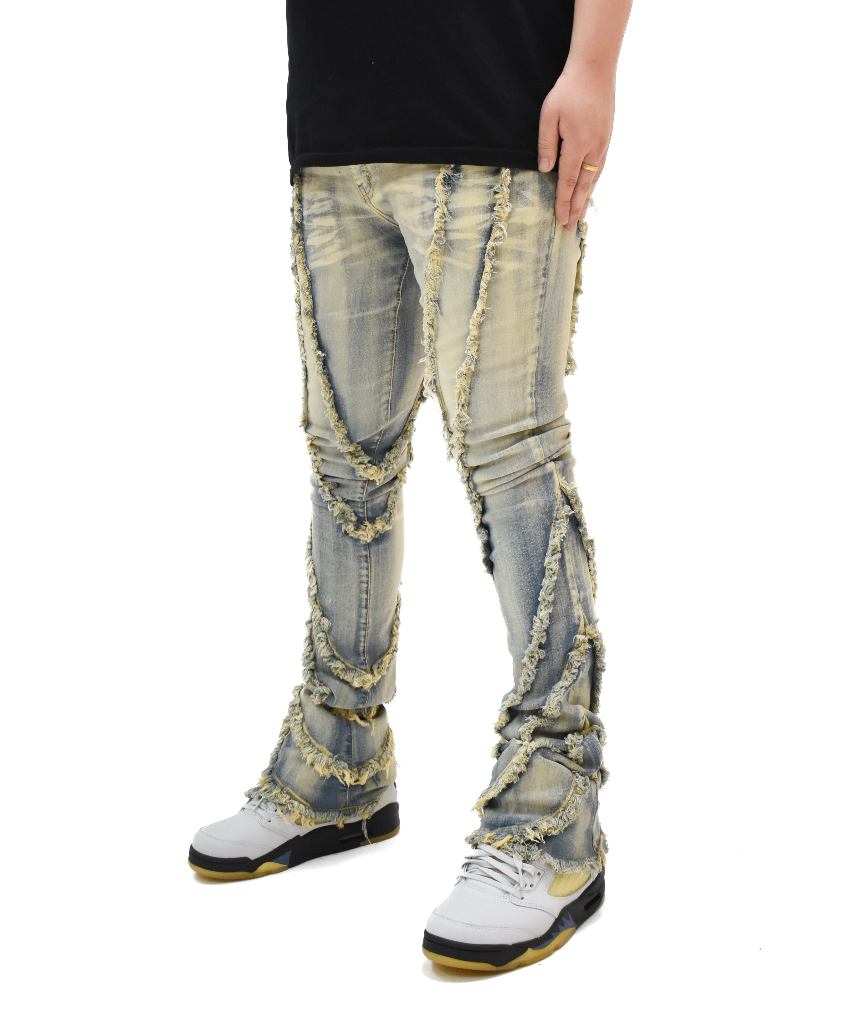 FW33090 Wavy Stacked Denim