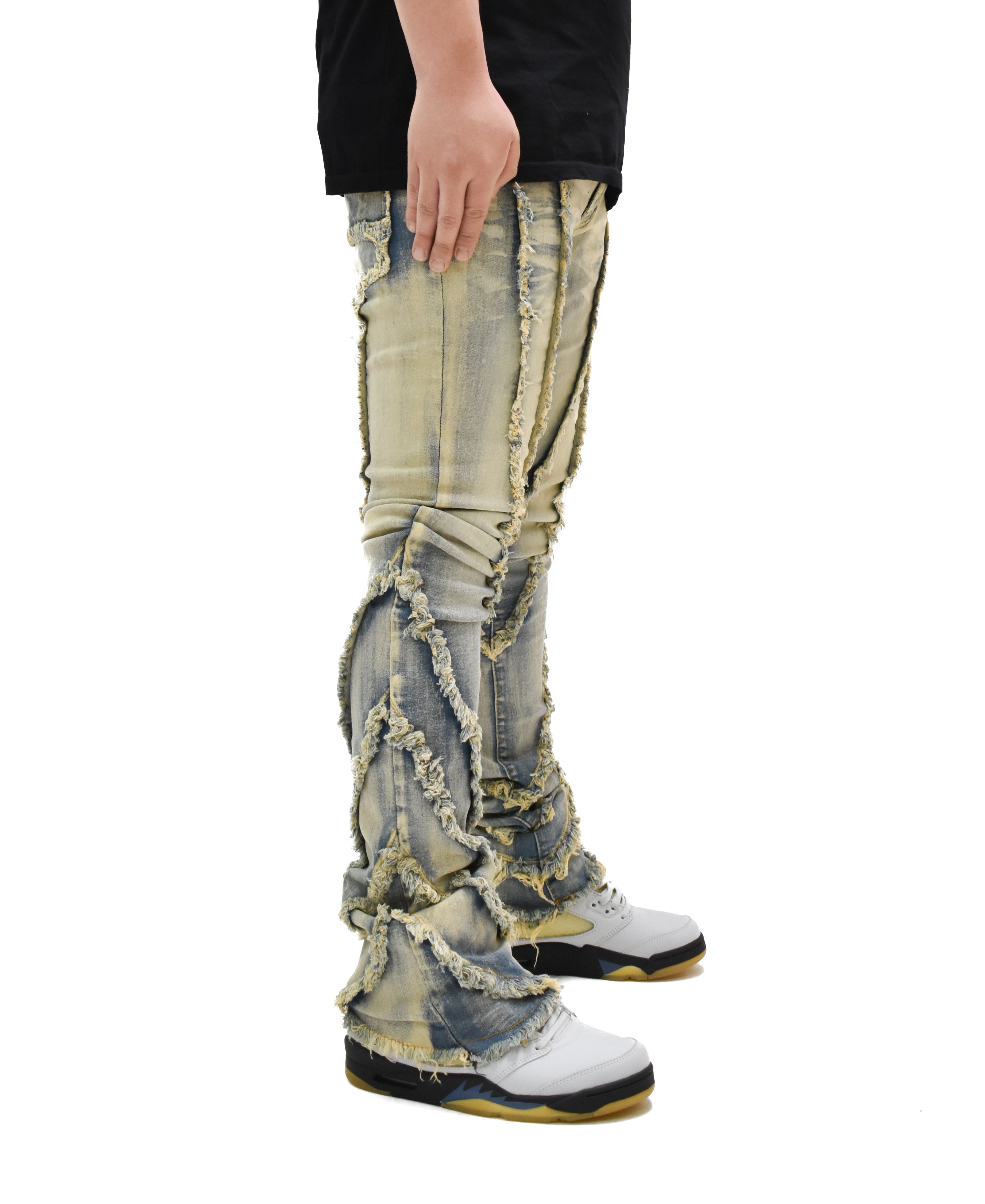 FW33090 Wavy Stacked Denim